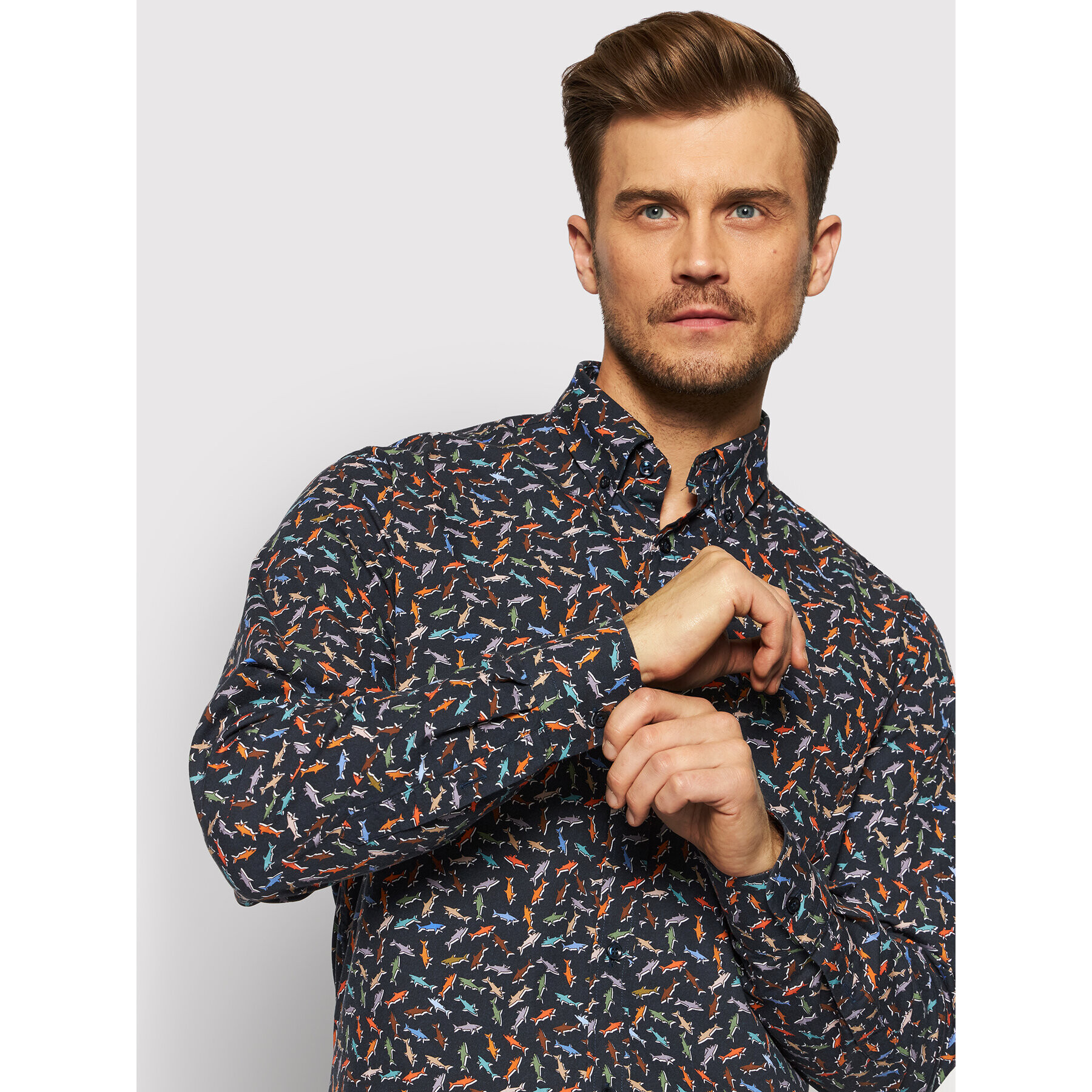 Paul&Shark Риза 11313123 Тъмносин Regular Fit - Pepit.bg