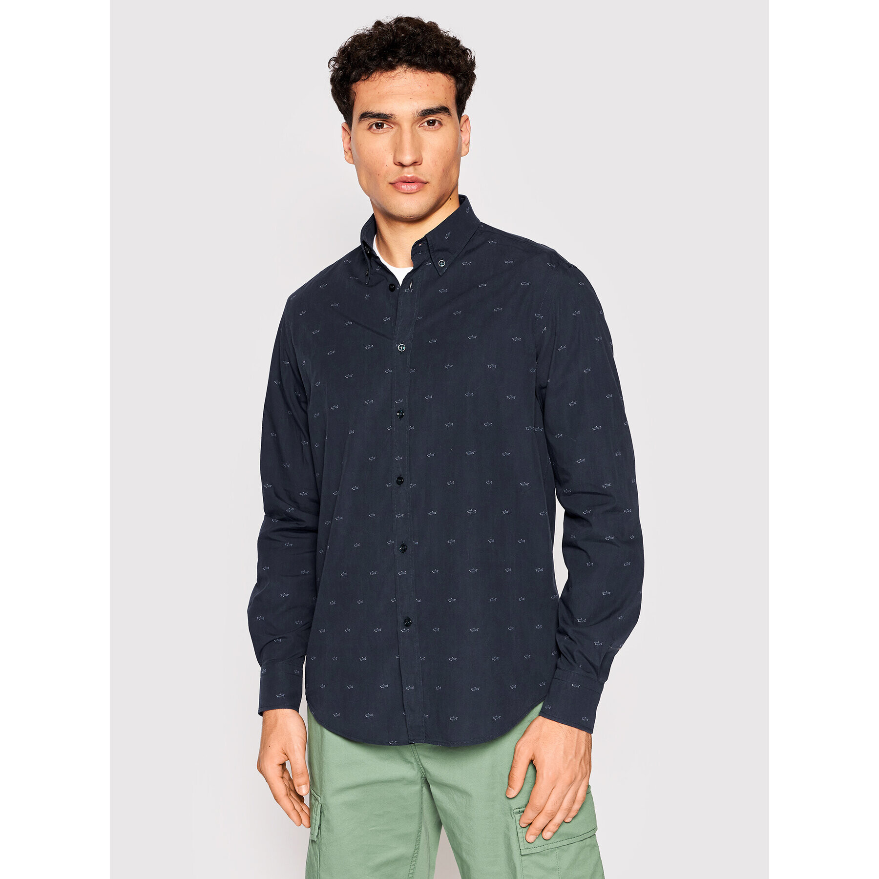 Paul&Shark Риза C0P3061 Тъмносин Slim Fit - Pepit.bg