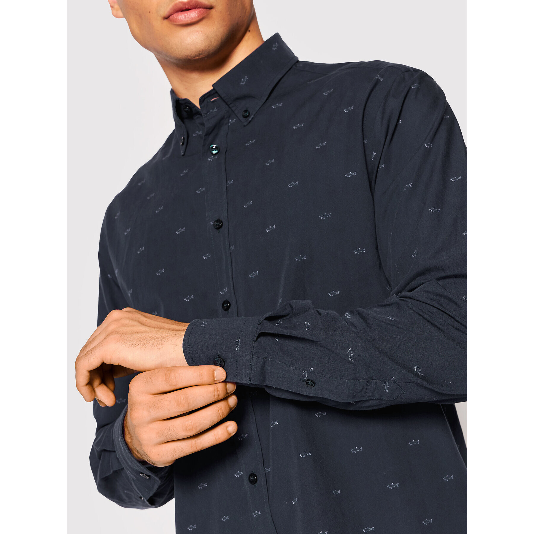 Paul&Shark Риза C0P3061 Тъмносин Slim Fit - Pepit.bg