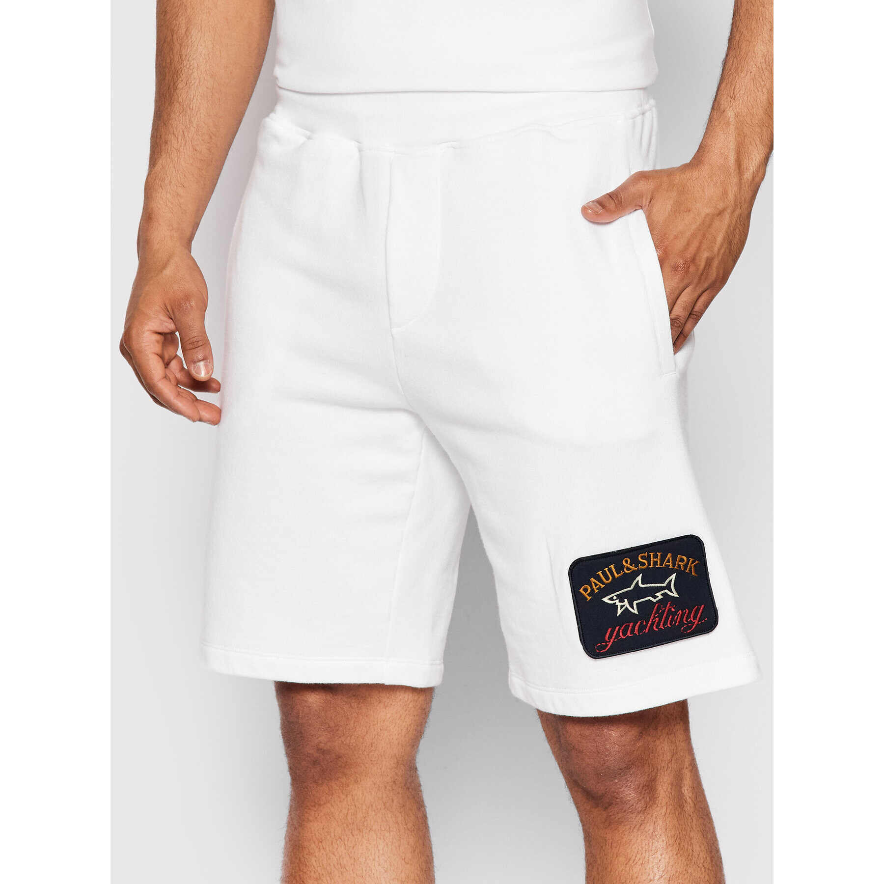Paul&Shark Спортни шорти 22411928 Бял Oversize - Pepit.bg