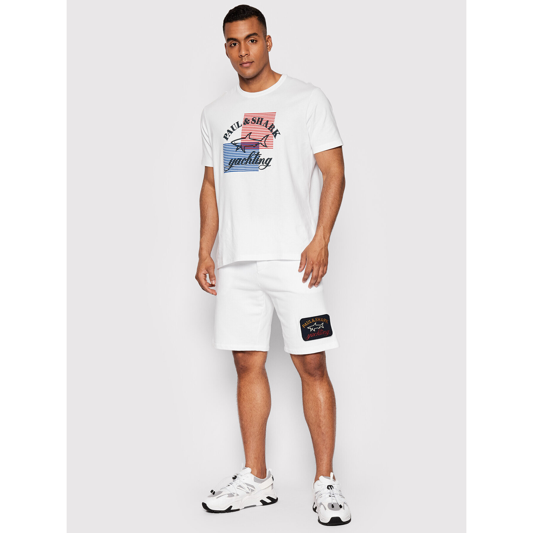 Paul&Shark Спортни шорти 22411928 Бял Oversize - Pepit.bg