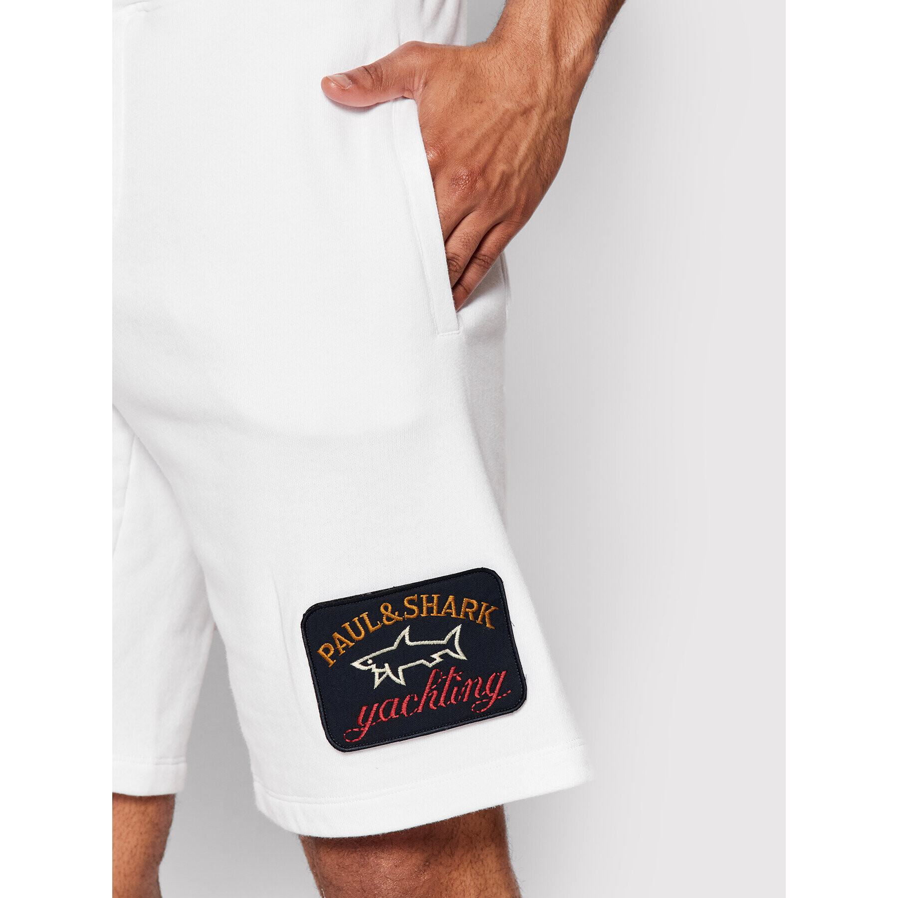 Paul&Shark Спортни шорти 22411928 Бял Oversize - Pepit.bg
