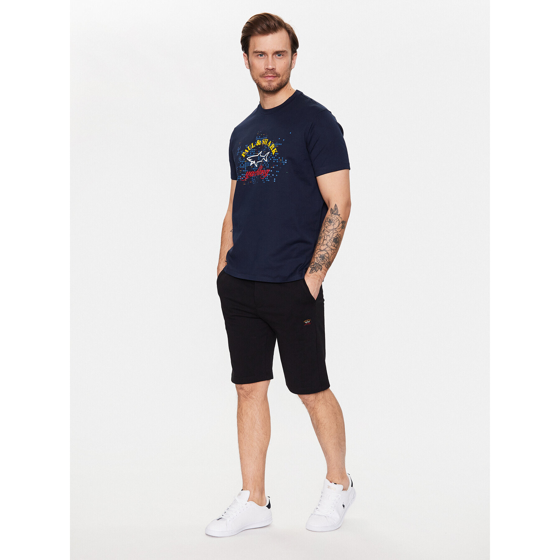 Paul&Shark Спортни шорти 23411958 Черен Regular Fit - Pepit.bg