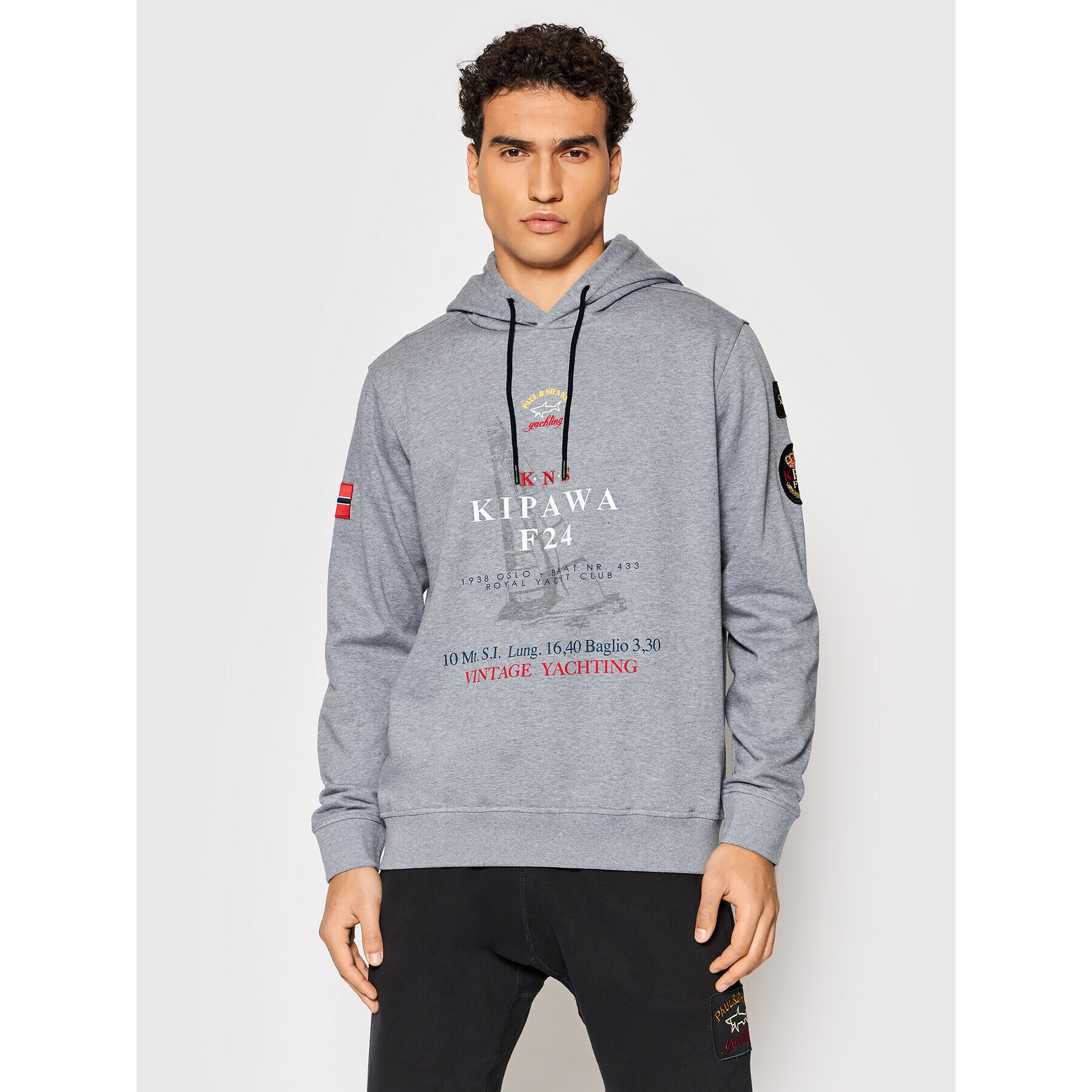 Paul&Shark Суитшърт 11311908 Сив Regular Fit - Pepit.bg
