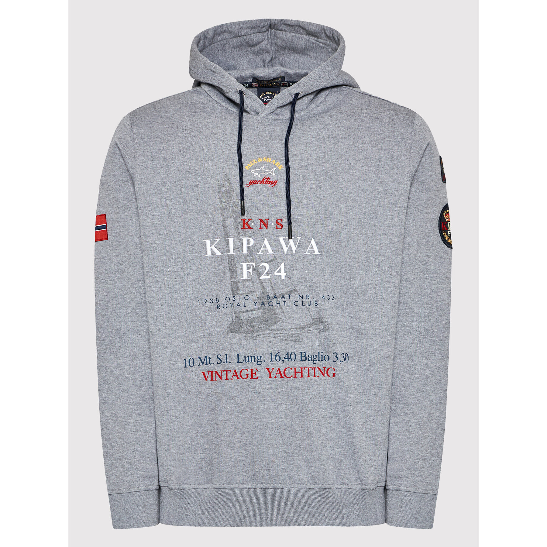 Paul&Shark Суитшърт 11311908 Сив Regular Fit - Pepit.bg