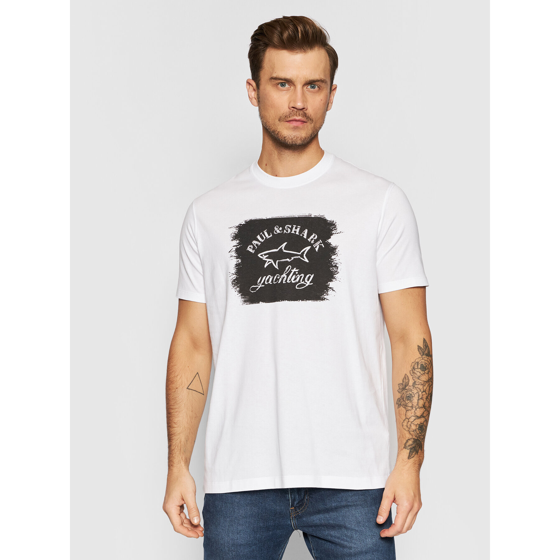 Paul&Shark Тишърт 11311604 Бял Regular Fit - Pepit.bg
