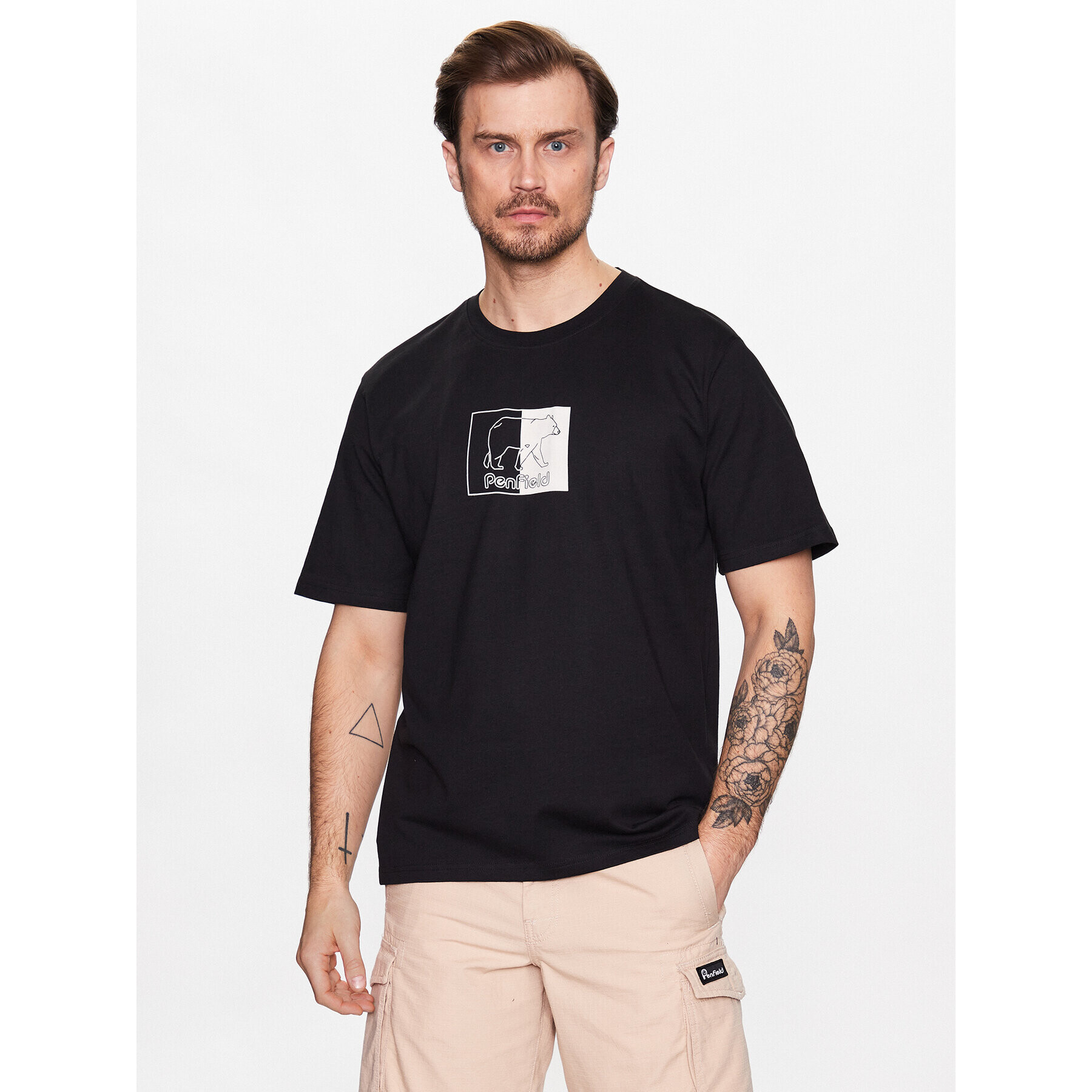 Penfield Тишърт PFD0333 Черен Relaxed Fit - Pepit.bg