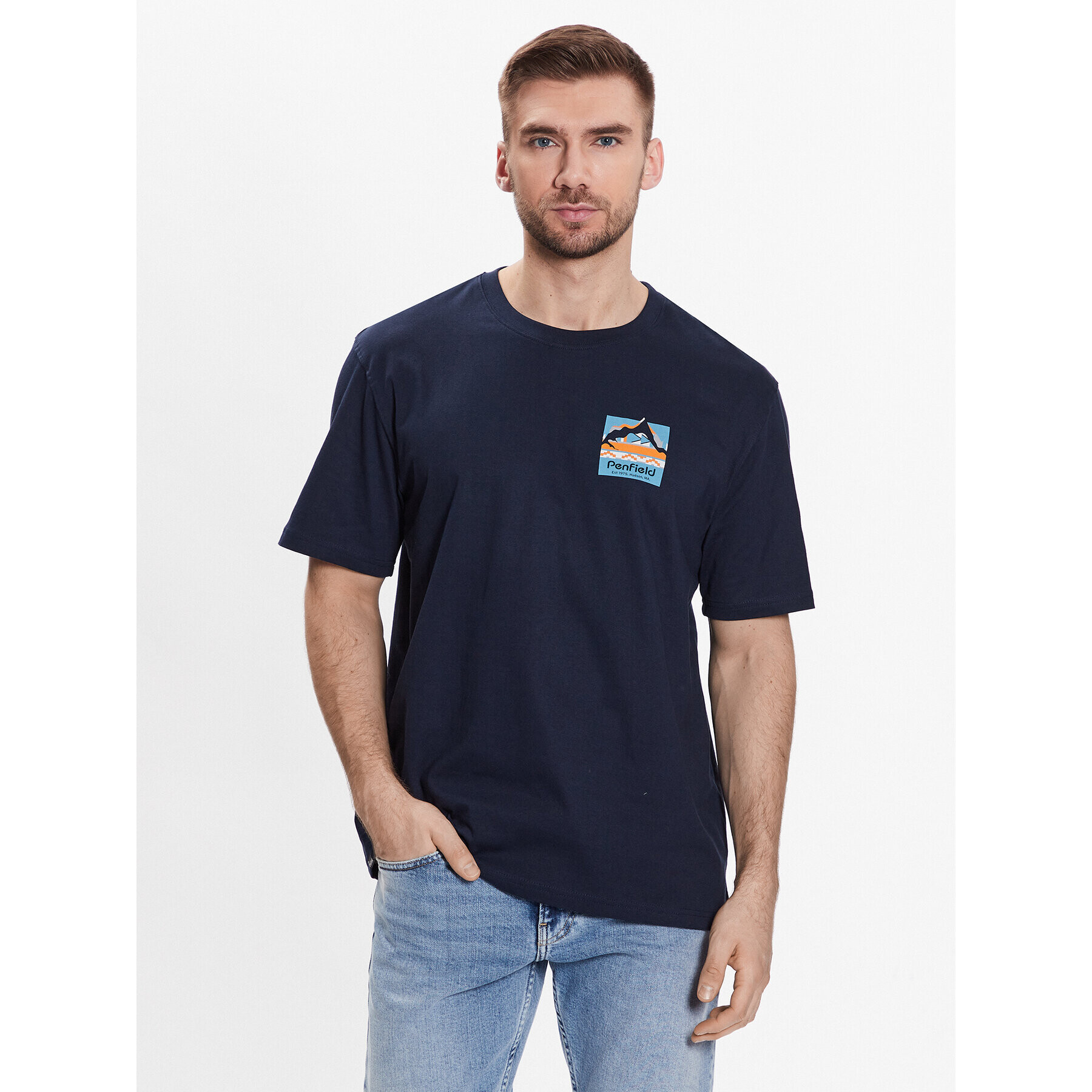 Penfield Тишърт PFD0338 Тъмносин Relaxed Fit - Pepit.bg