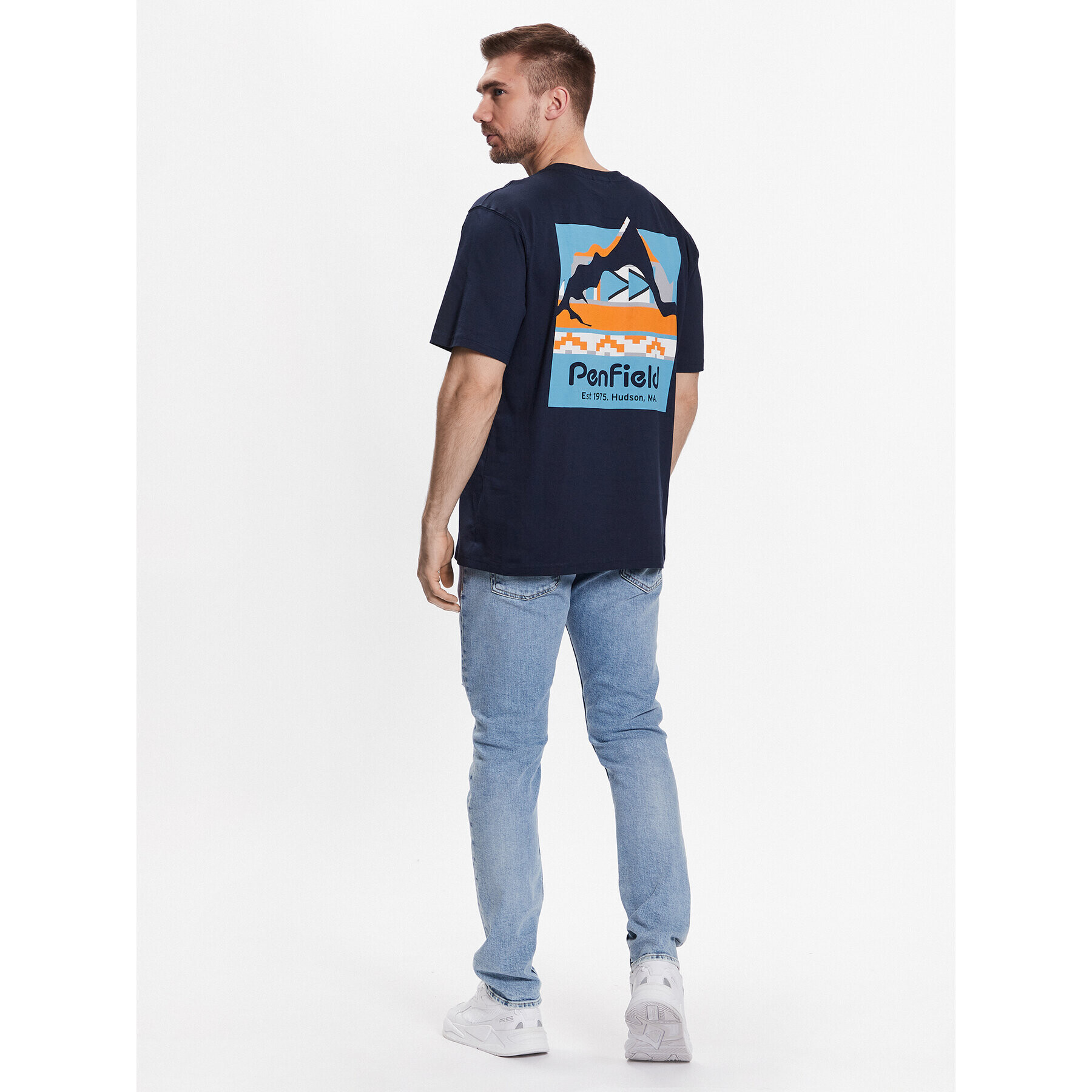 Penfield Тишърт PFD0338 Тъмносин Relaxed Fit - Pepit.bg
