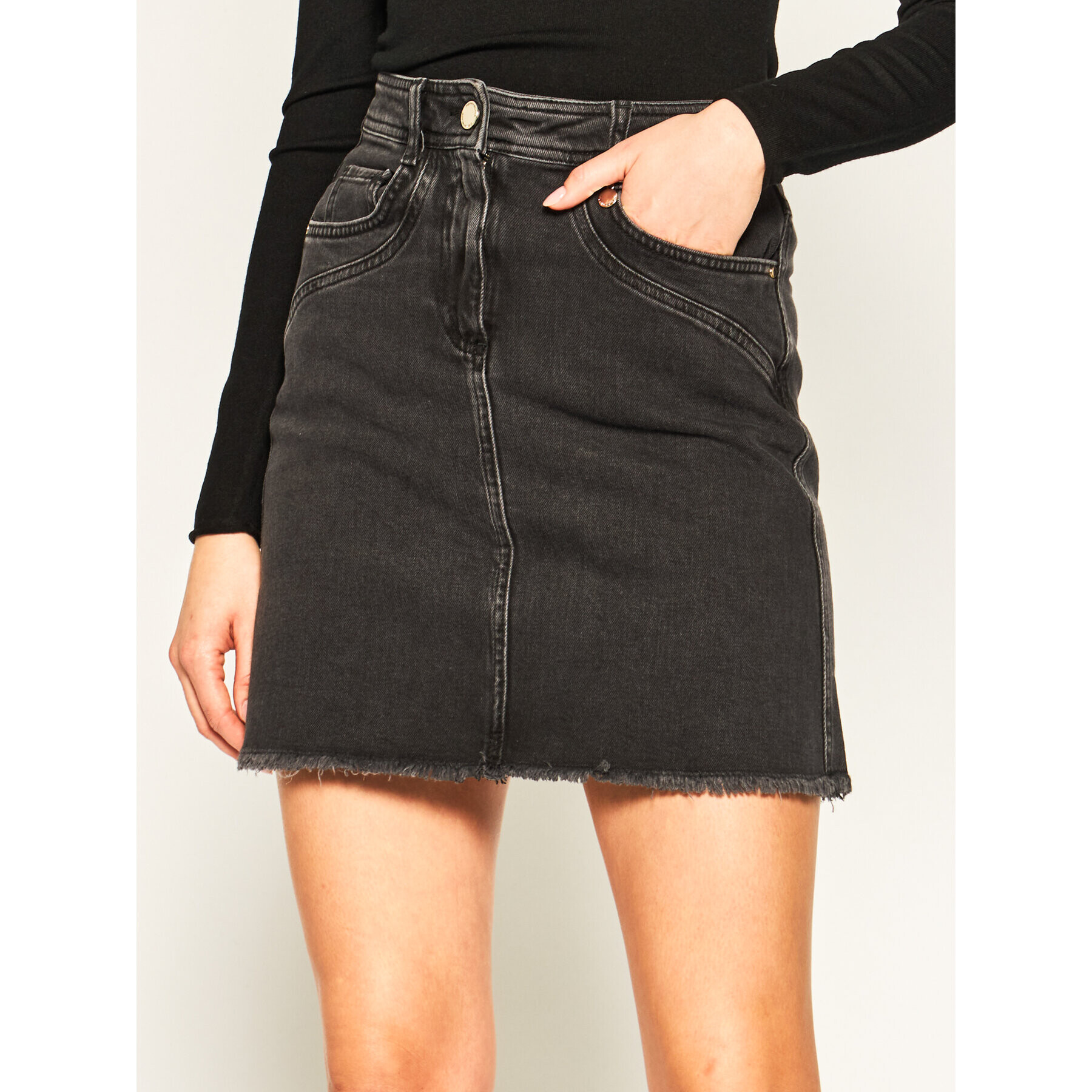 Pennyblack Дънкова пола Galatina 31015020 Черен Regular Fit - Pepit.bg