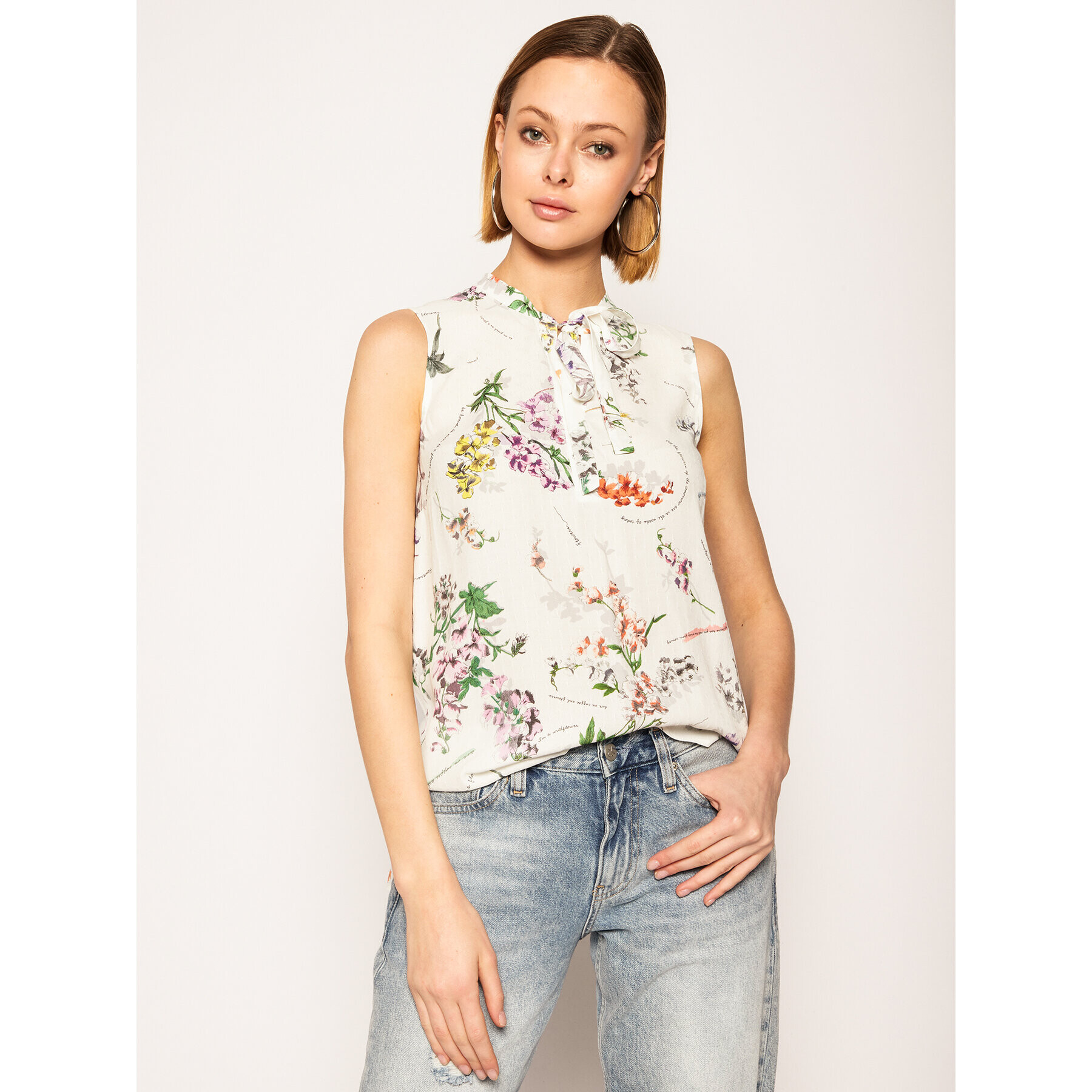 Pennyblack Топ Eliporto 21110420 Бял Regular Fit - Pepit.bg