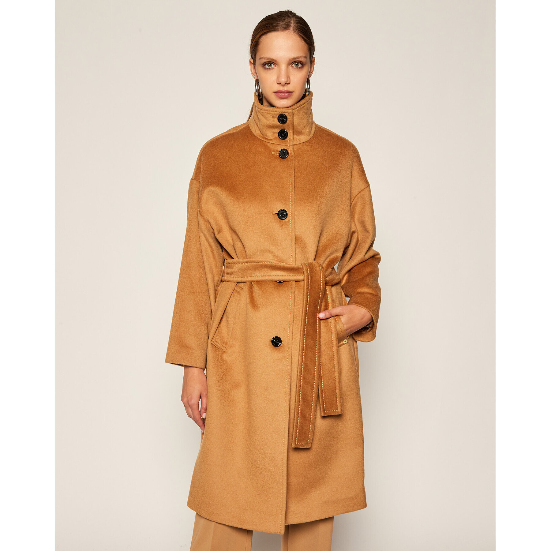 Pennyblack Вълнено палто Riposto 20140120 Кафяв Regular Fit - Pepit.bg