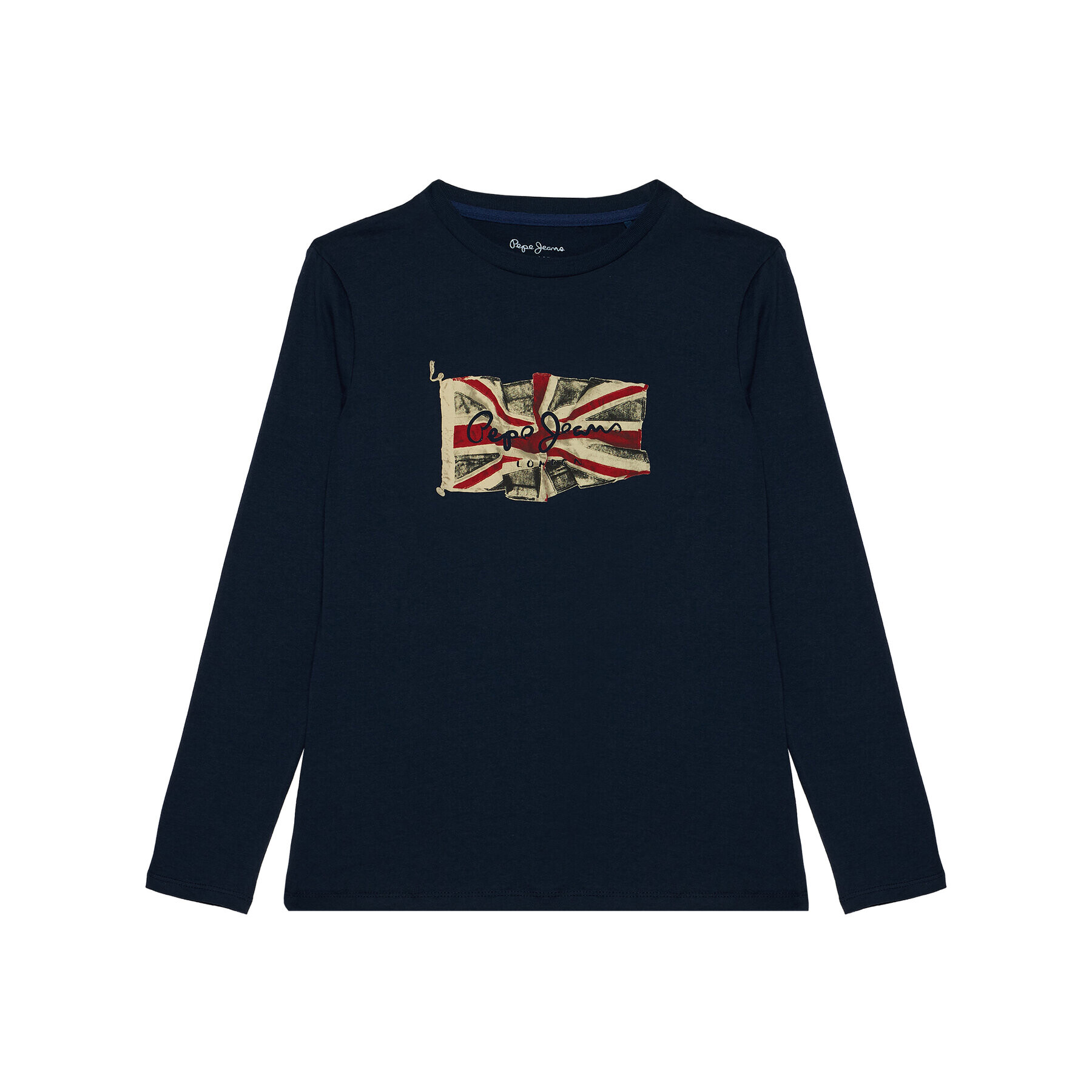 Pepe Jeans Блуза Flag Logo PB502603 Тъмносин Regular Fit - Pepit.bg