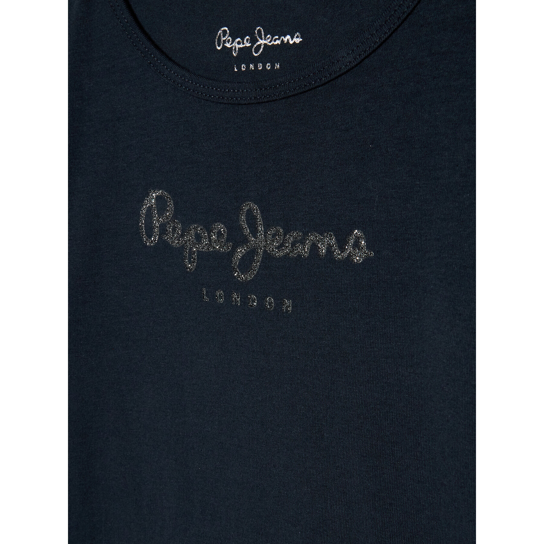 Pepe Jeans Блуза Hana Glitter PG501364 Тъмносин Regular Fit - Pepit.bg