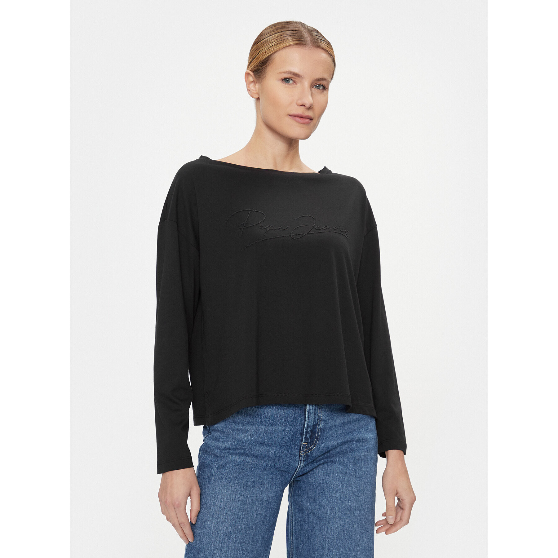 Pepe Jeans Блуза Hope PL505739 Черен Relaxed Fit - Pepit.bg
