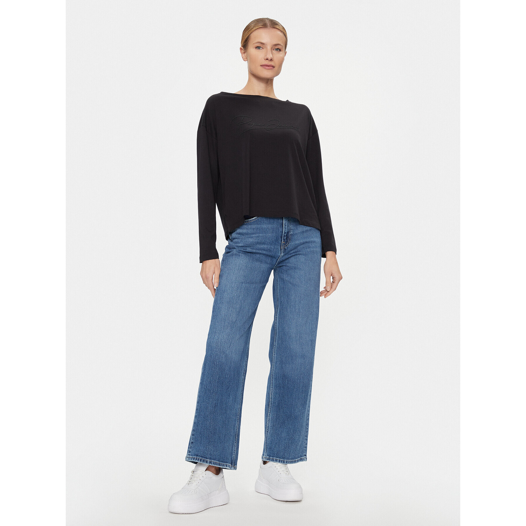 Pepe Jeans Блуза Hope PL505739 Черен Relaxed Fit - Pepit.bg