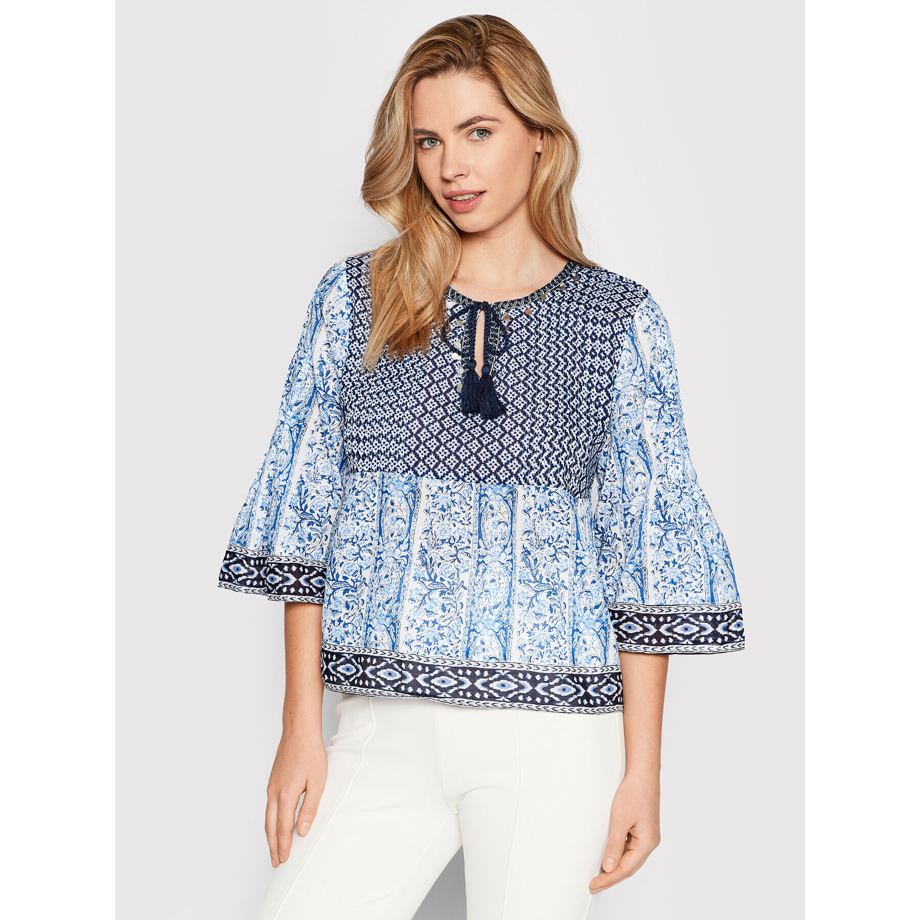 Pepe Jeans Блуза Mavis PL304239 Син Relaxed Fit - Pepit.bg