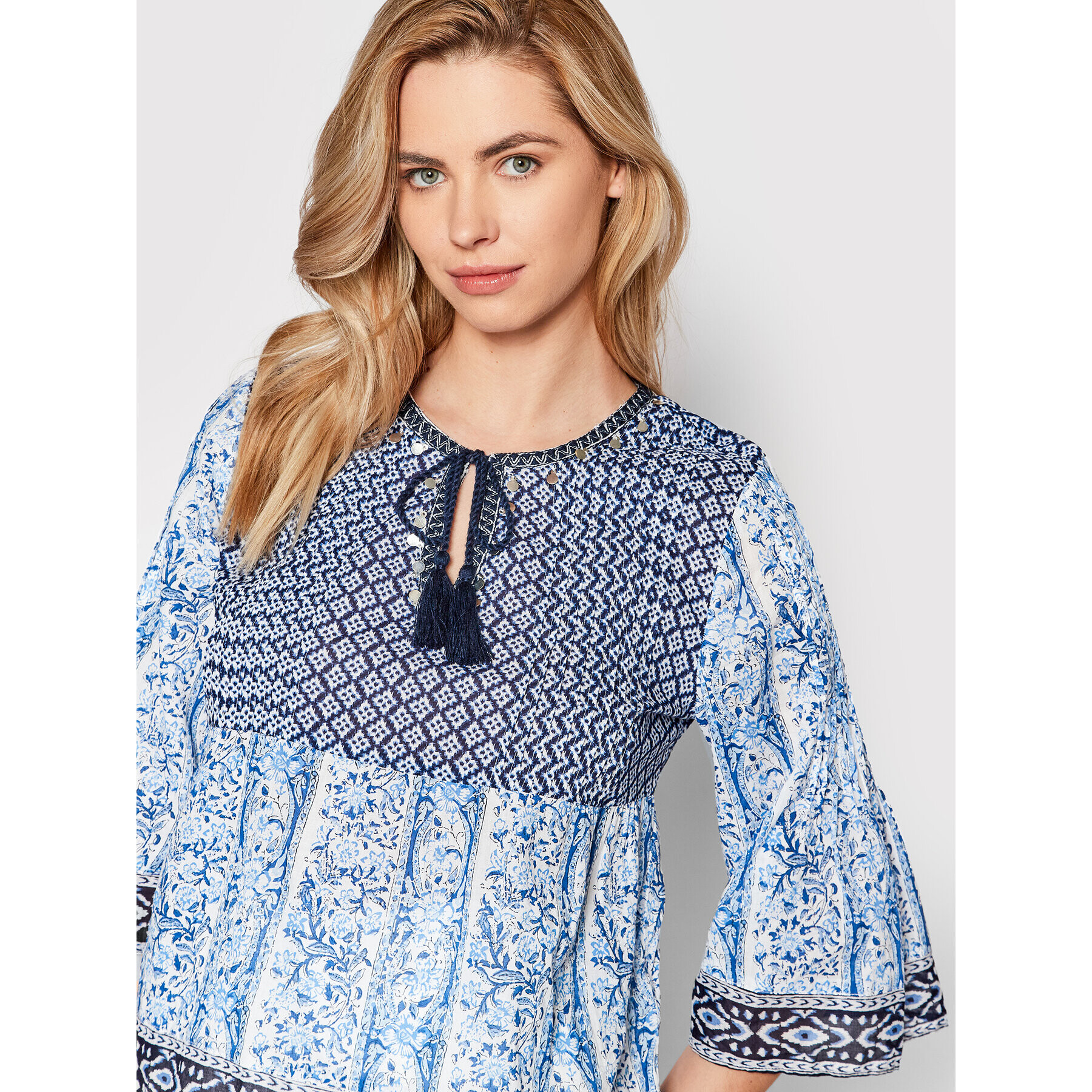 Pepe Jeans Блуза Mavis PL304239 Син Relaxed Fit - Pepit.bg