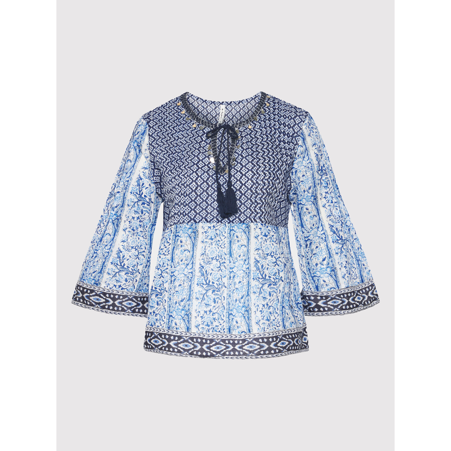 Pepe Jeans Блуза Mavis PL304239 Син Relaxed Fit - Pepit.bg