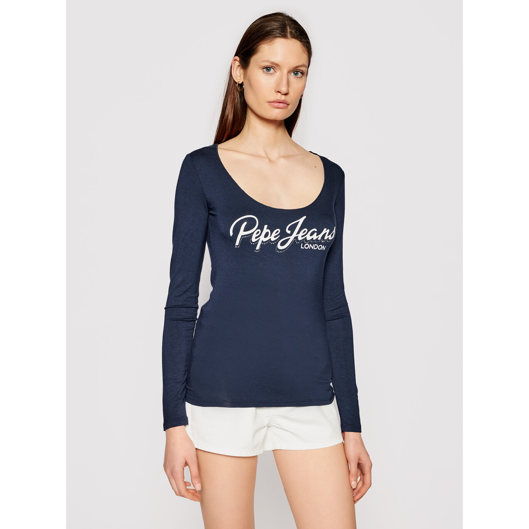 Pepe Jeans Блуза Sue PL504710 Тъмносин Regular Fit - Pepit.bg