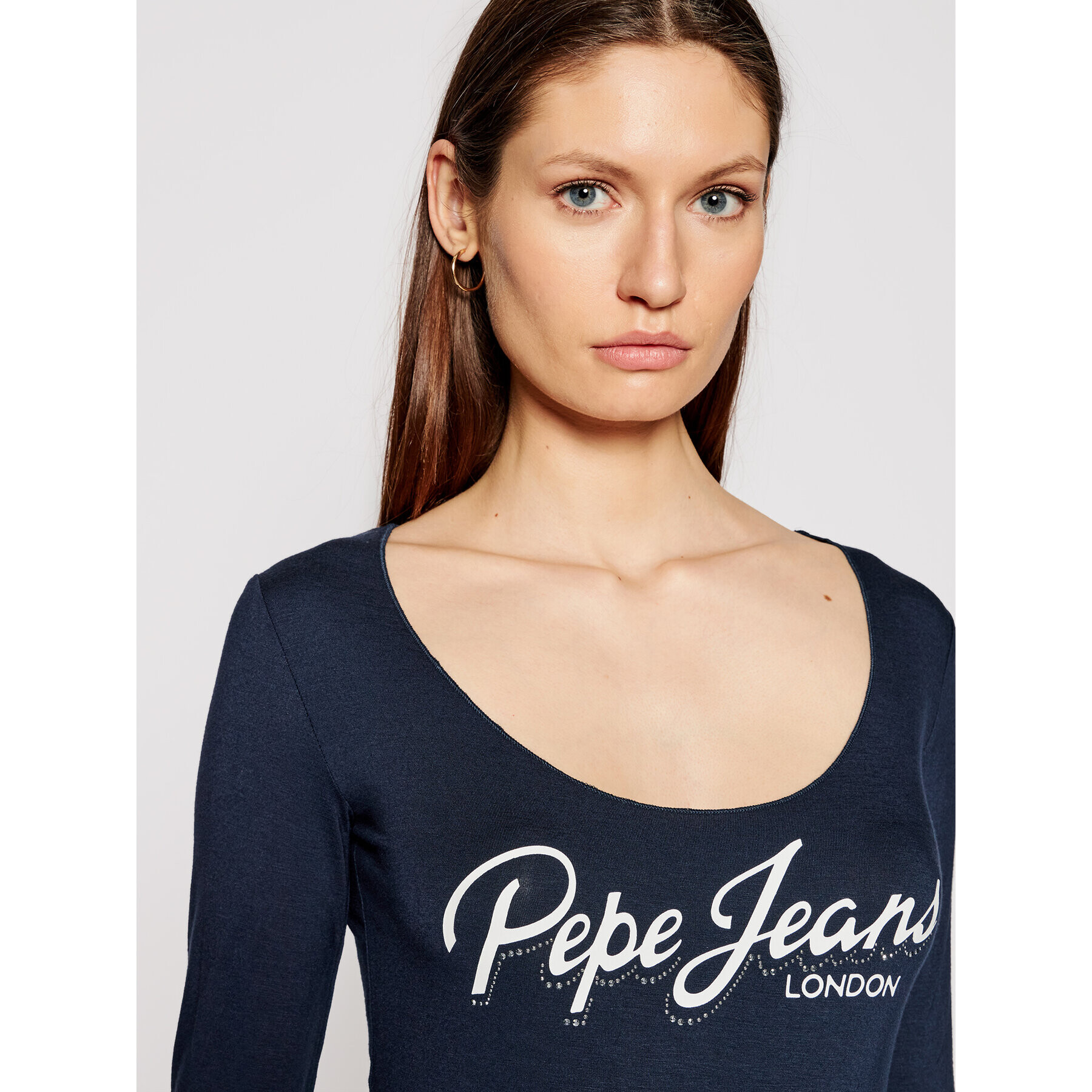 Pepe Jeans Блуза Sue PL504710 Тъмносин Regular Fit - Pepit.bg