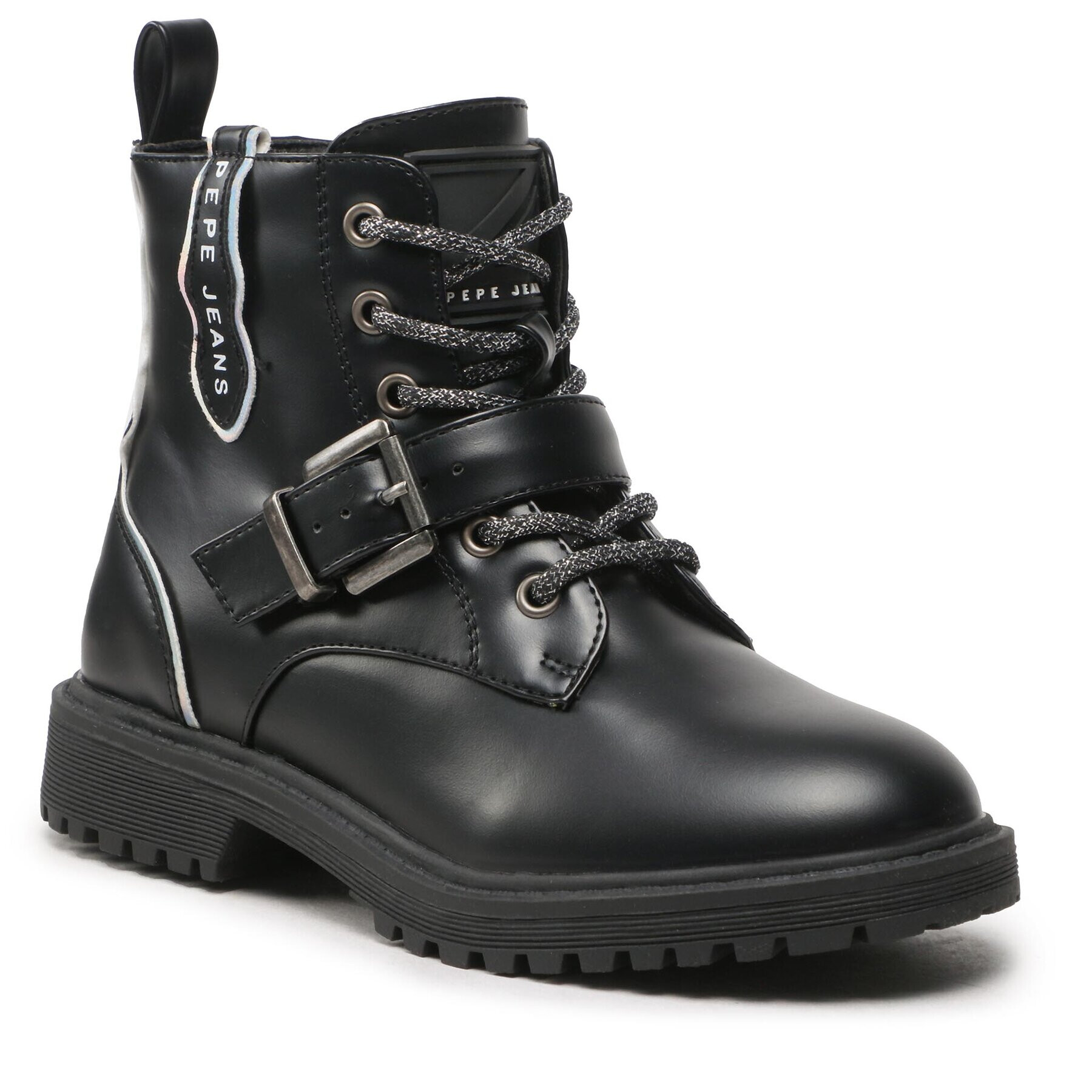 Pepe Jeans Ботуши Hatton Laces PGS50186 Черен - Pepit.bg