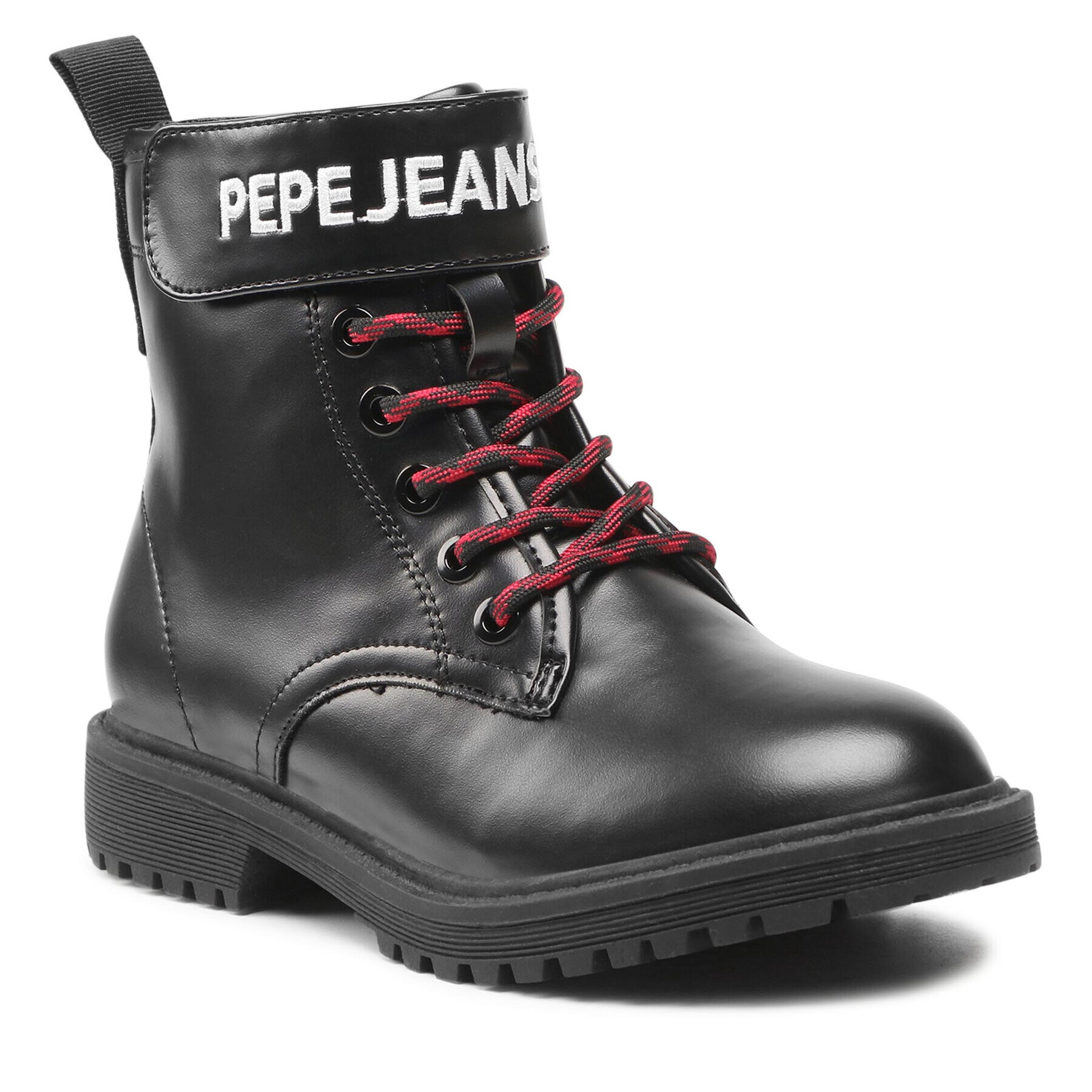 Pepe Jeans Ботуши Hatton Strap Combi PGS50167 Черен - Pepit.bg