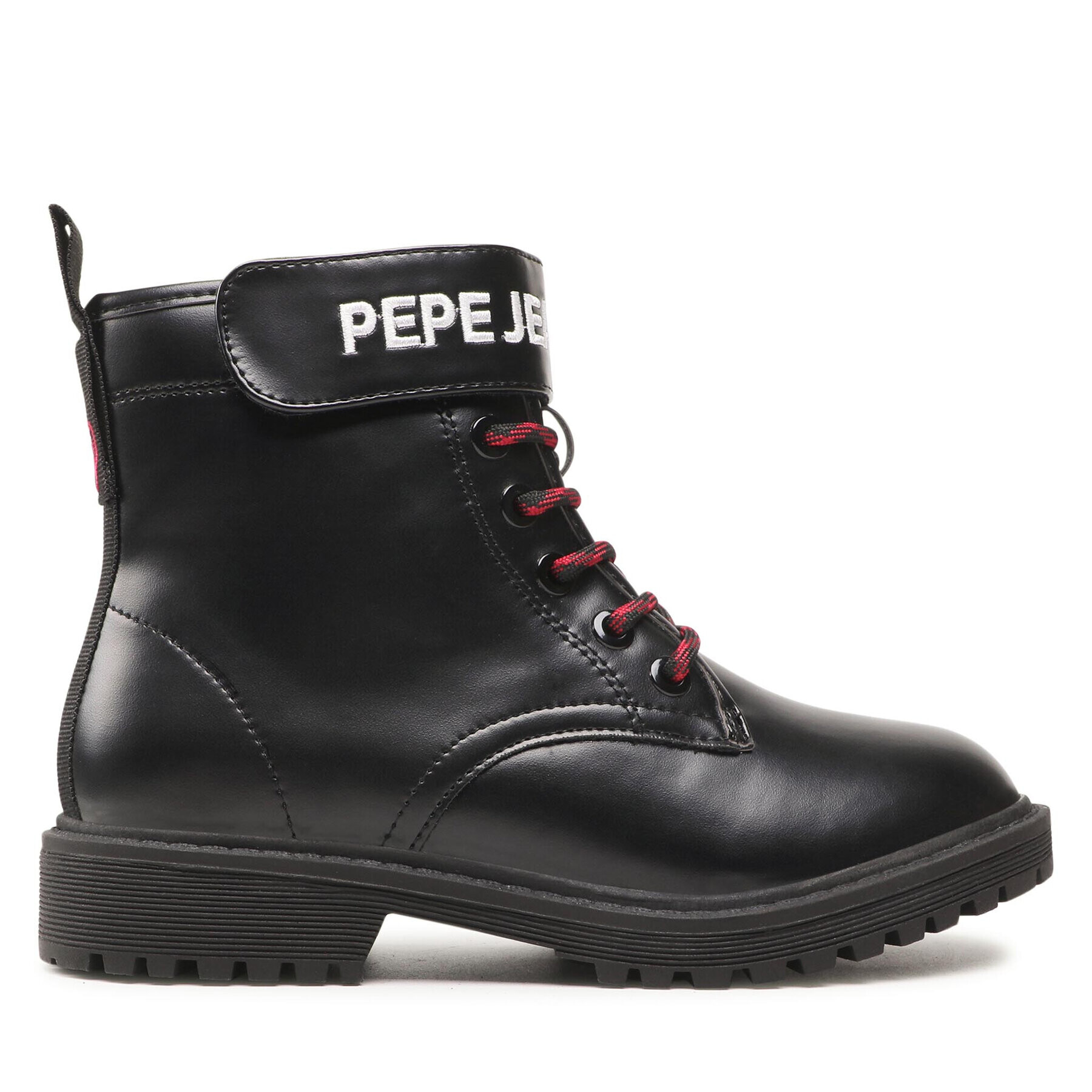 Pepe Jeans Ботуши Hatton Strap Combi PGS50167 Черен - Pepit.bg