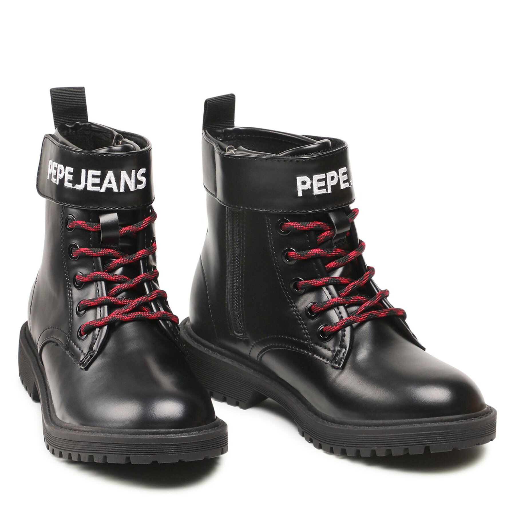 Pepe Jeans Ботуши Hatton Strap Combi PGS50167 Черен - Pepit.bg