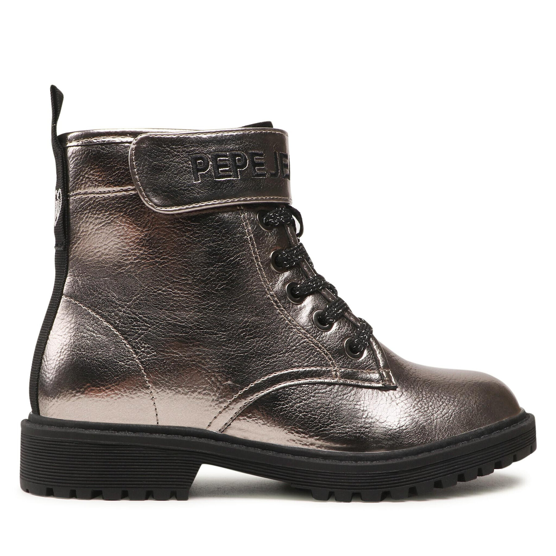 Pepe Jeans Ботуши Hatton Strap Metal PGS50168 Сребрист - Pepit.bg