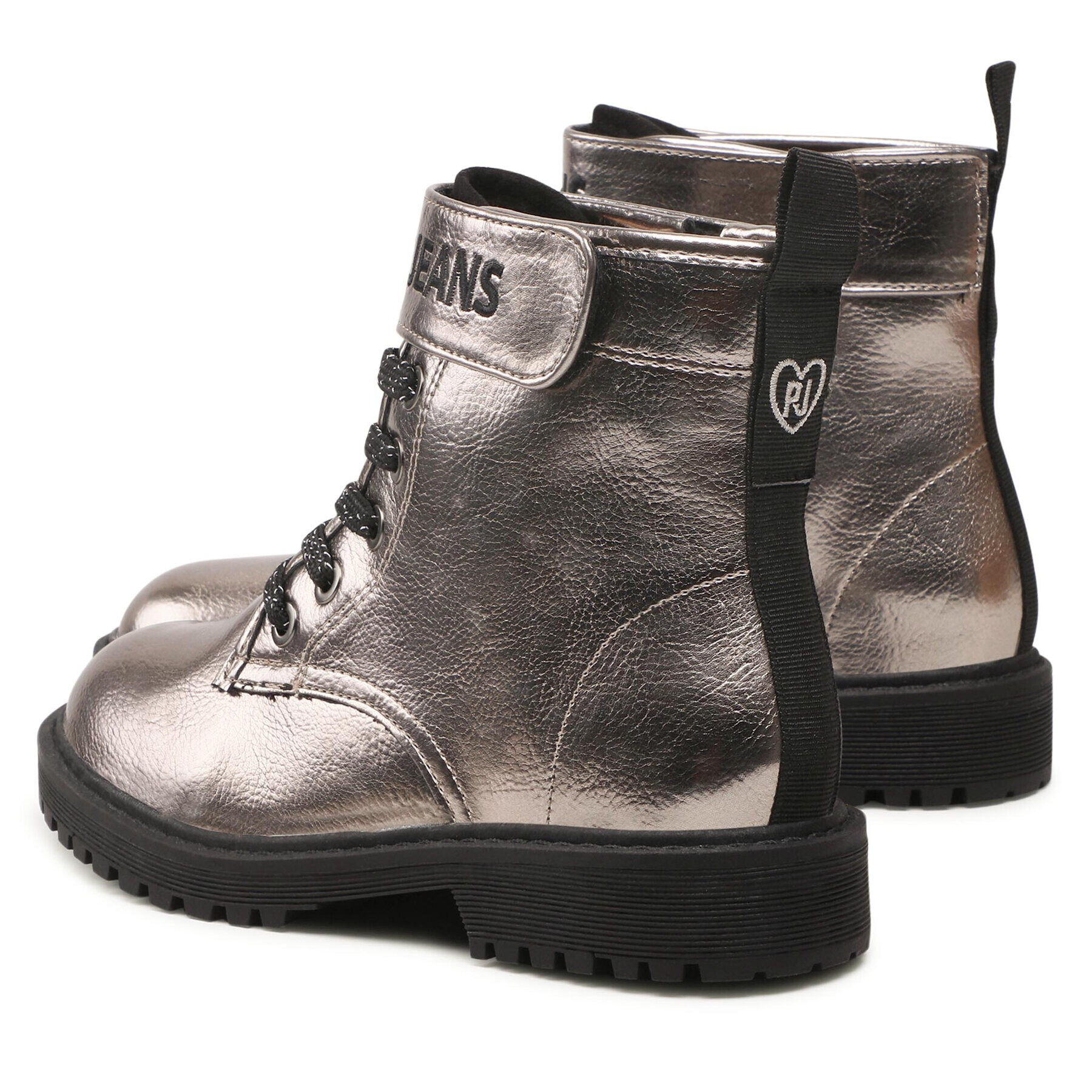Pepe Jeans Ботуши Hatton Strap Metal PGS50168 Сребрист - Pepit.bg