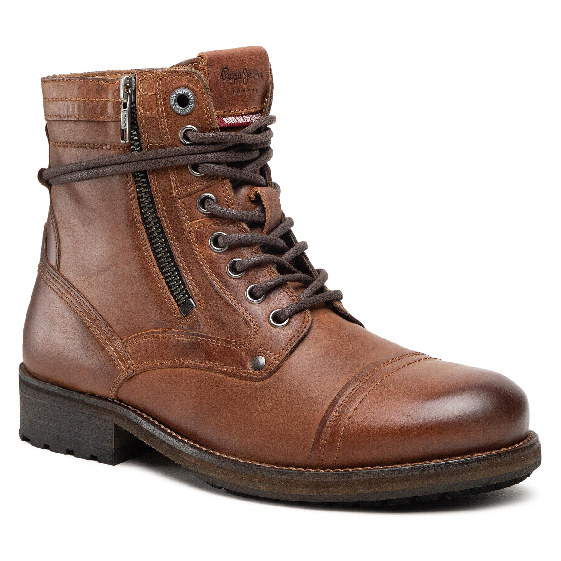 Pepe Jeans Ботуши Melting High PMS50206 Кафяв - Pepit.bg