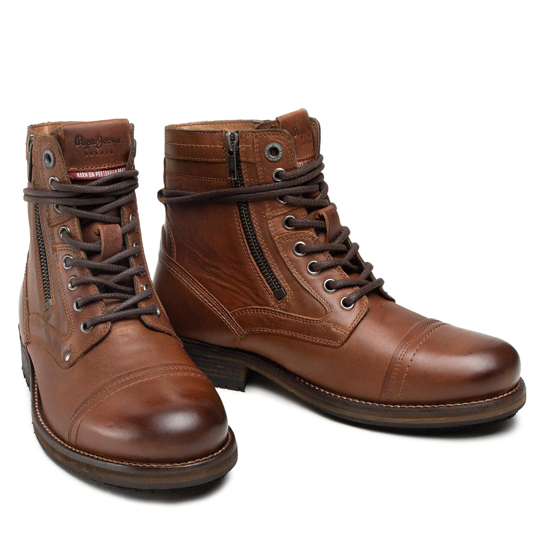 Pepe Jeans Ботуши Melting High PMS50206 Кафяв - Pepit.bg