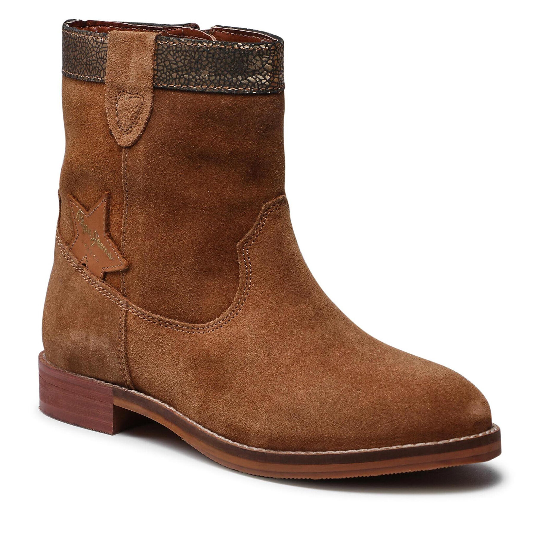 Pepe Jeans Ботуши Mika Basic PGS50172 Кафяв - Pepit.bg
