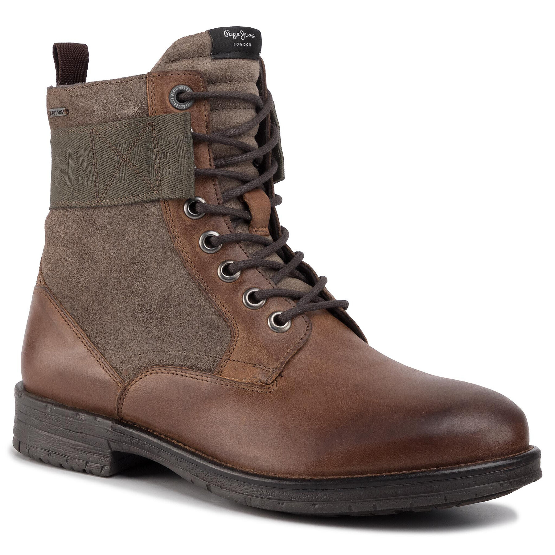 Pepe Jeans Ботуши Tom Cut Mix Rugged PMS50174 Кафяв - Pepit.bg