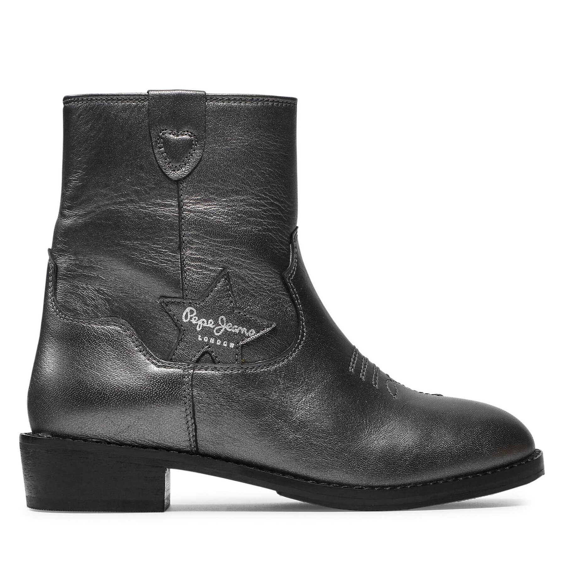 Pepe Jeans Ботуши Western Metal PGS50175 Сив - Pepit.bg