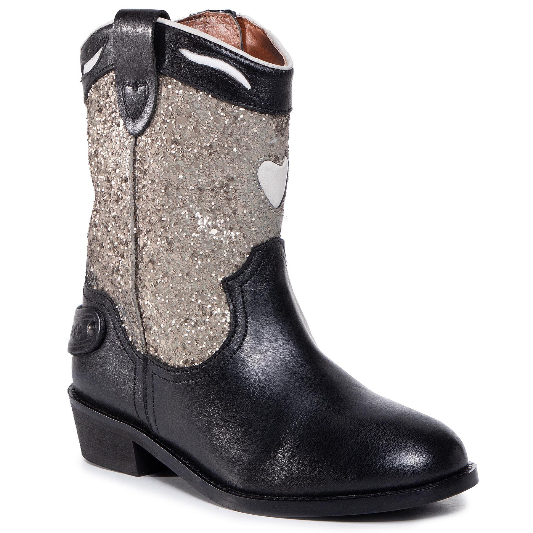 Pepe Jeans Ботуши Wstern Heart PGS50164 Черен - Pepit.bg