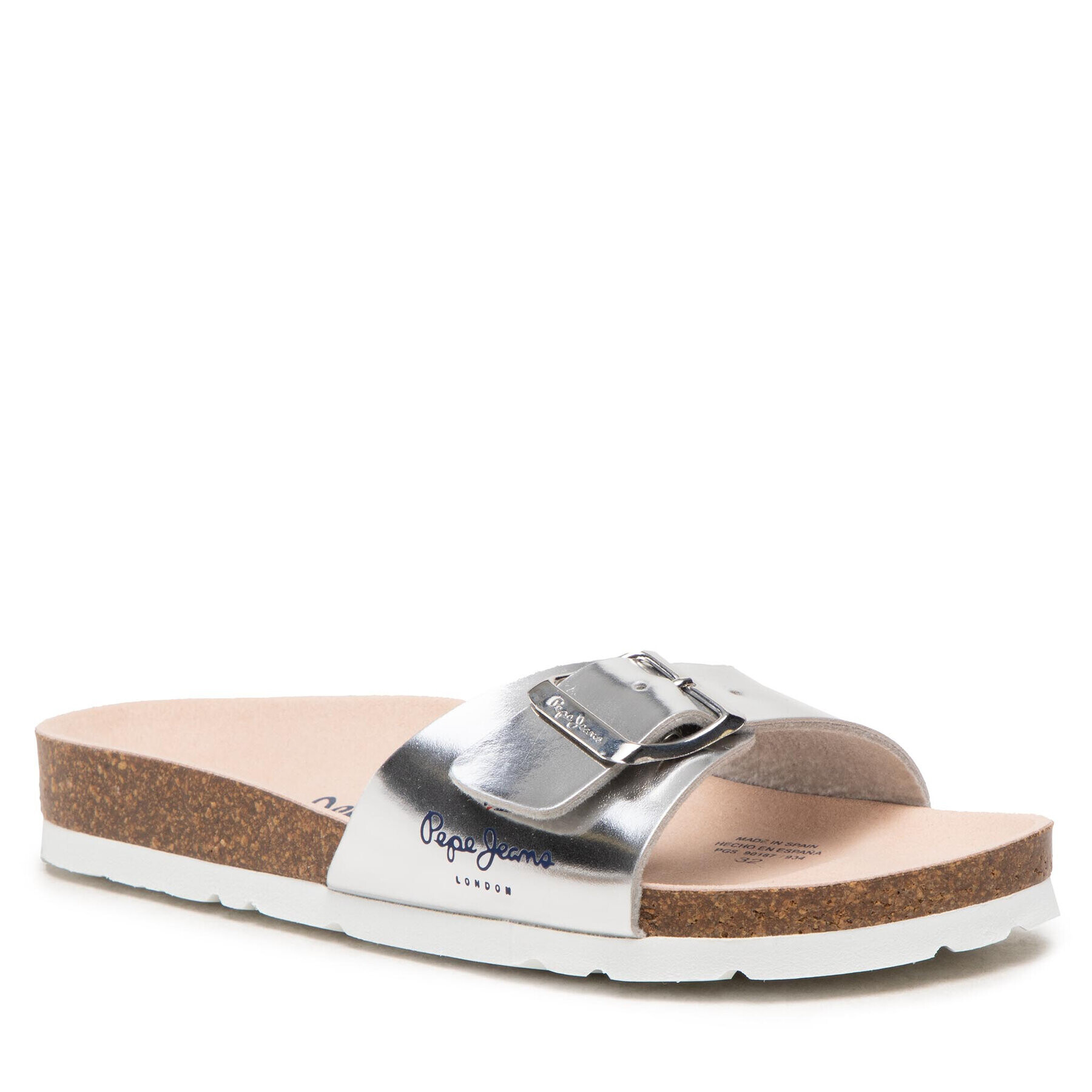 Pepe Jeans Чехли Bio Mirror Girl PGS90187 Сребрист - Pepit.bg