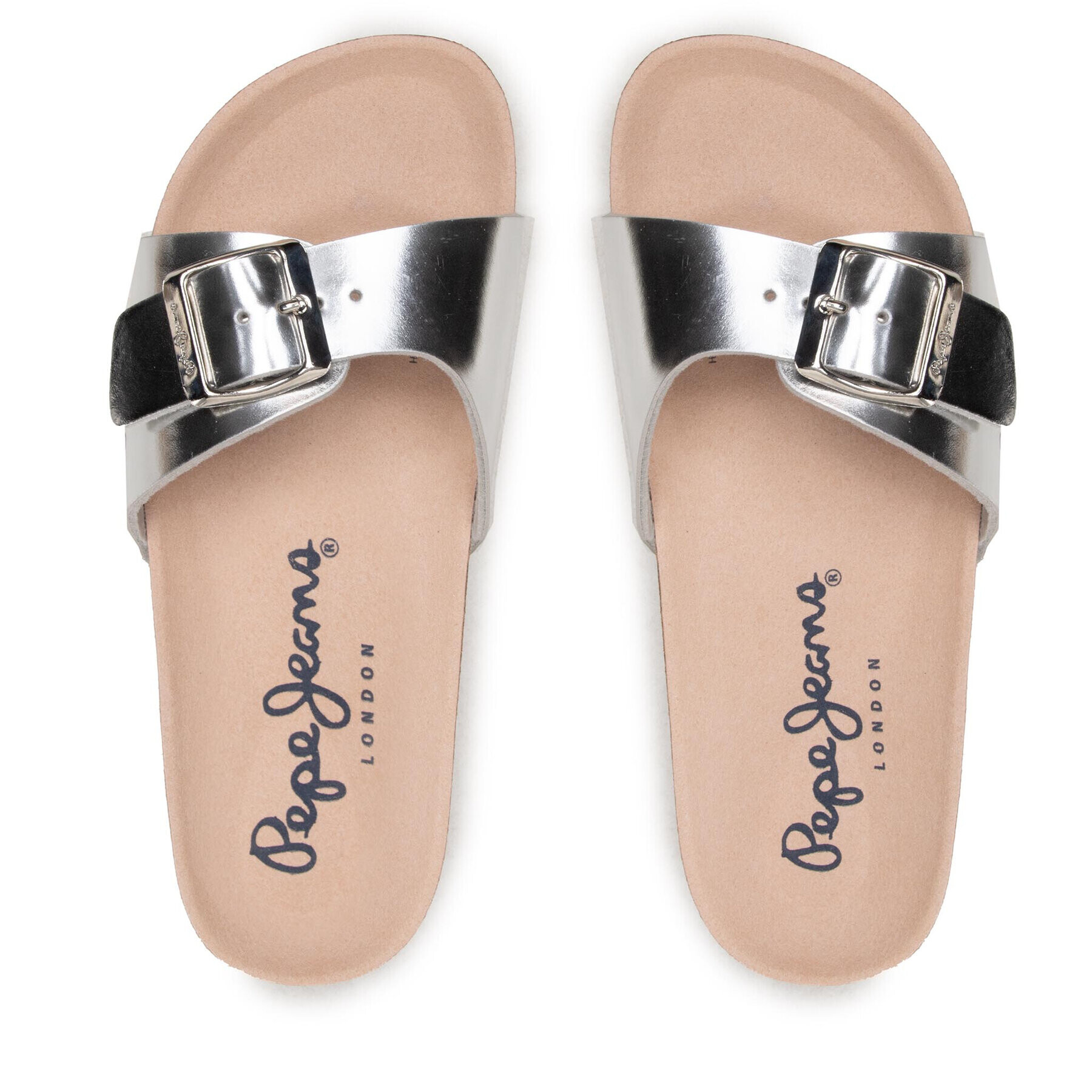 Pepe Jeans Чехли Bio Mirror Girl PGS90187 Сребрист - Pepit.bg