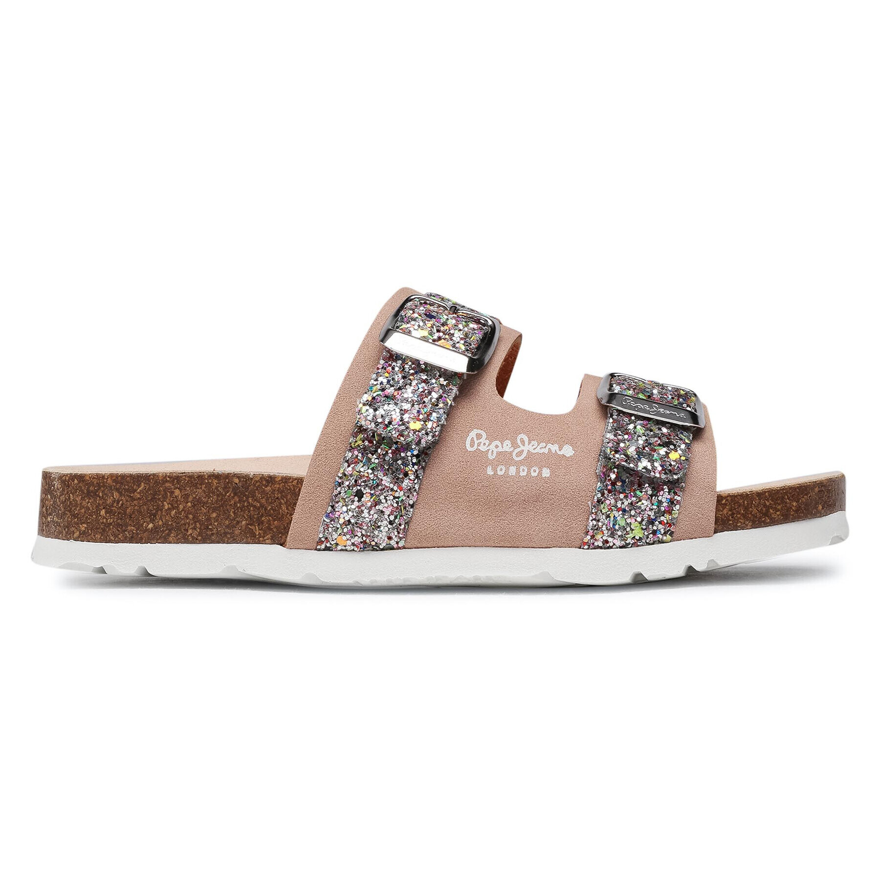 Pepe Jeans Чехли Bio Pala Glitter PGS90168 Бежов - Pepit.bg