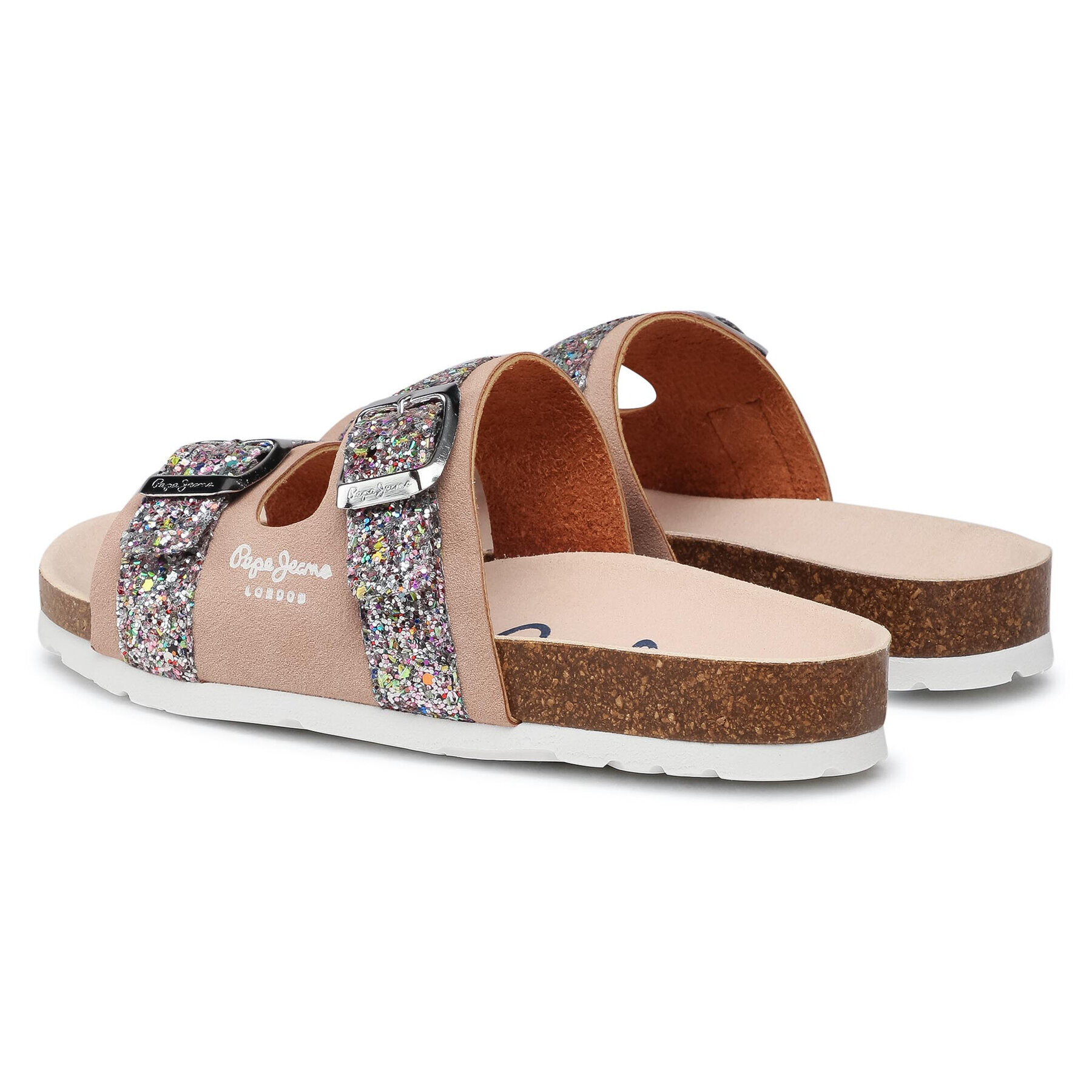 Pepe Jeans Чехли Bio Pala Glitter PGS90168 Бежов - Pepit.bg