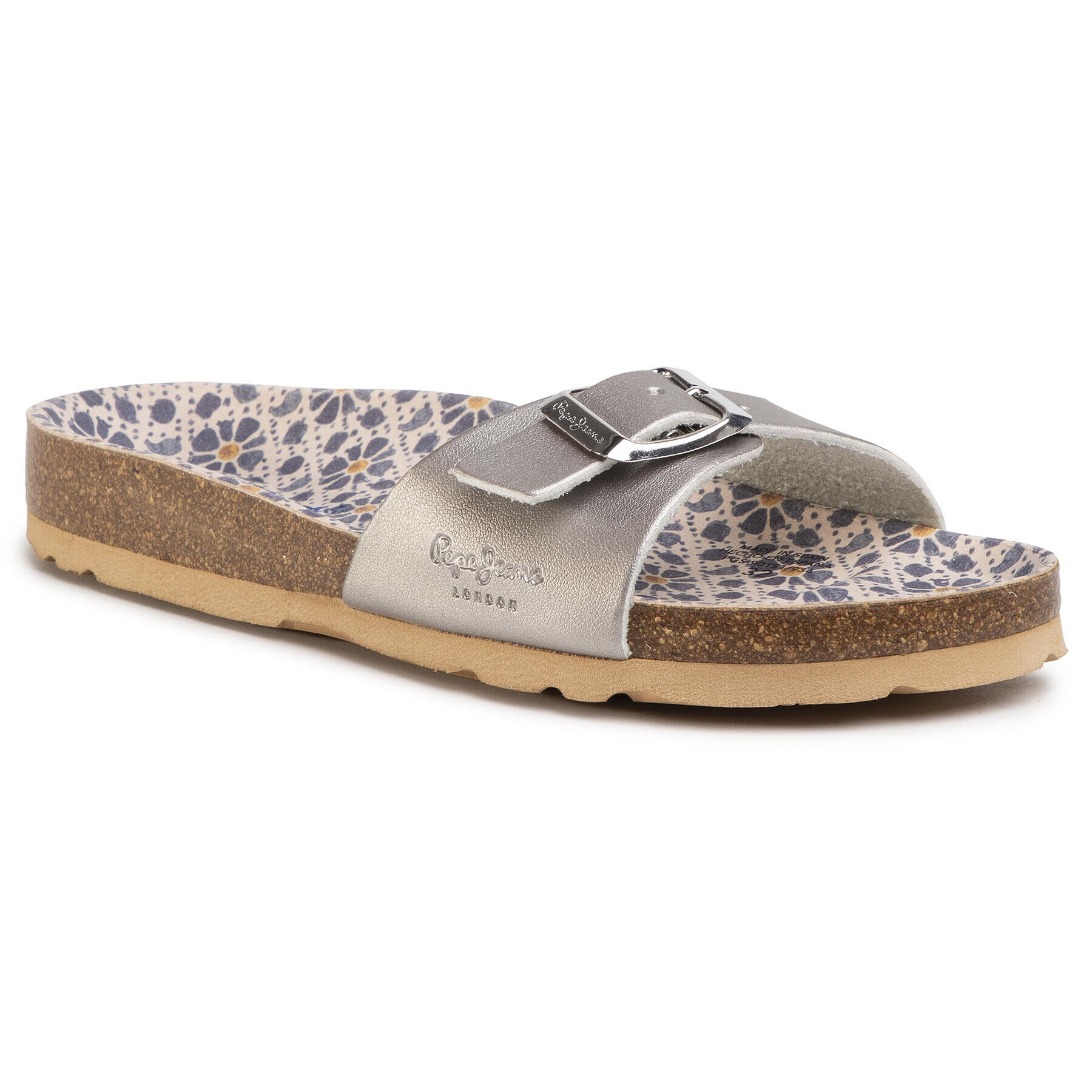 Pepe Jeans Чехли Bio Print PGS90151 Сребрист - Pepit.bg
