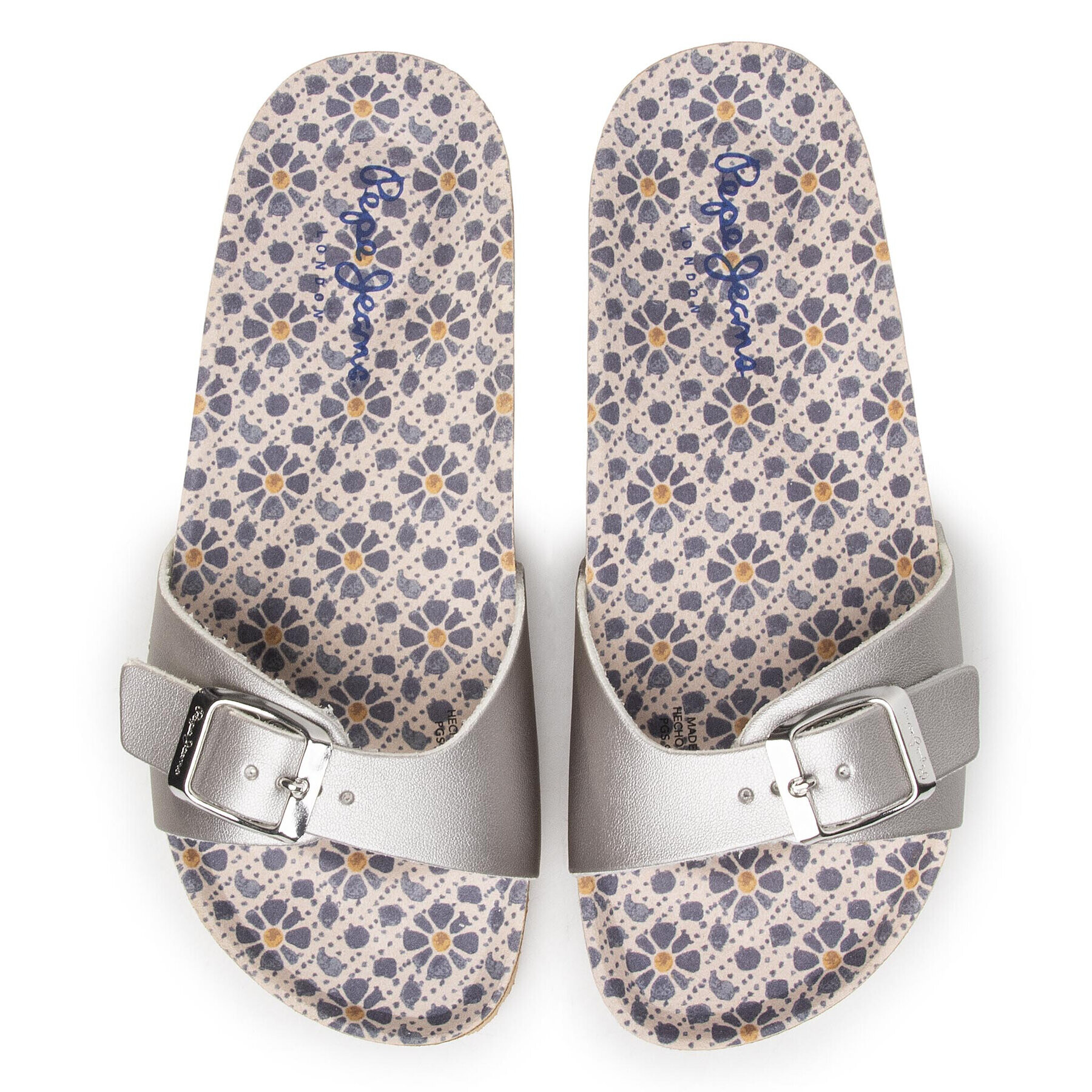 Pepe Jeans Чехли Bio Print PGS90151 Сребрист - Pepit.bg