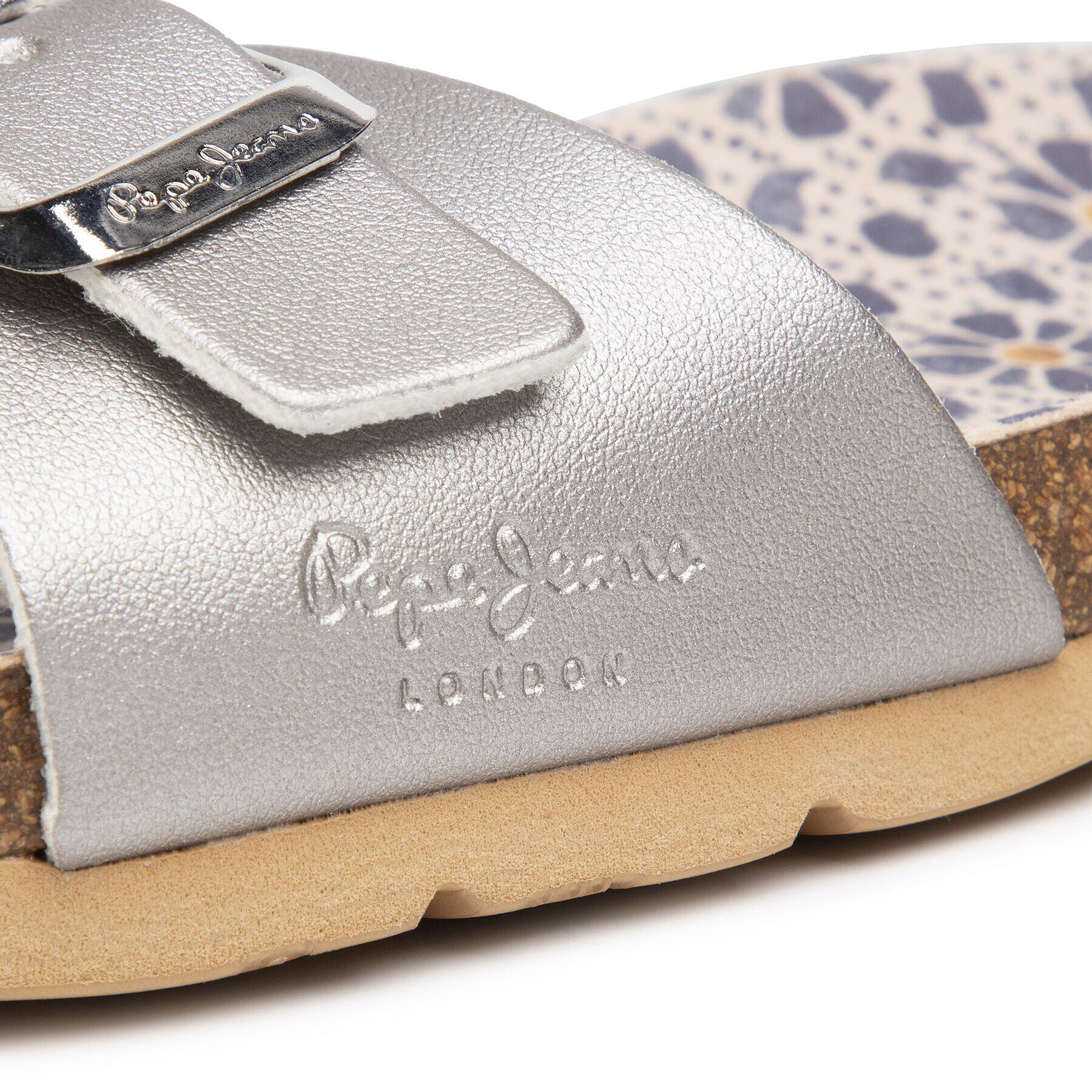 Pepe Jeans Чехли Bio Print PGS90151 Сребрист - Pepit.bg