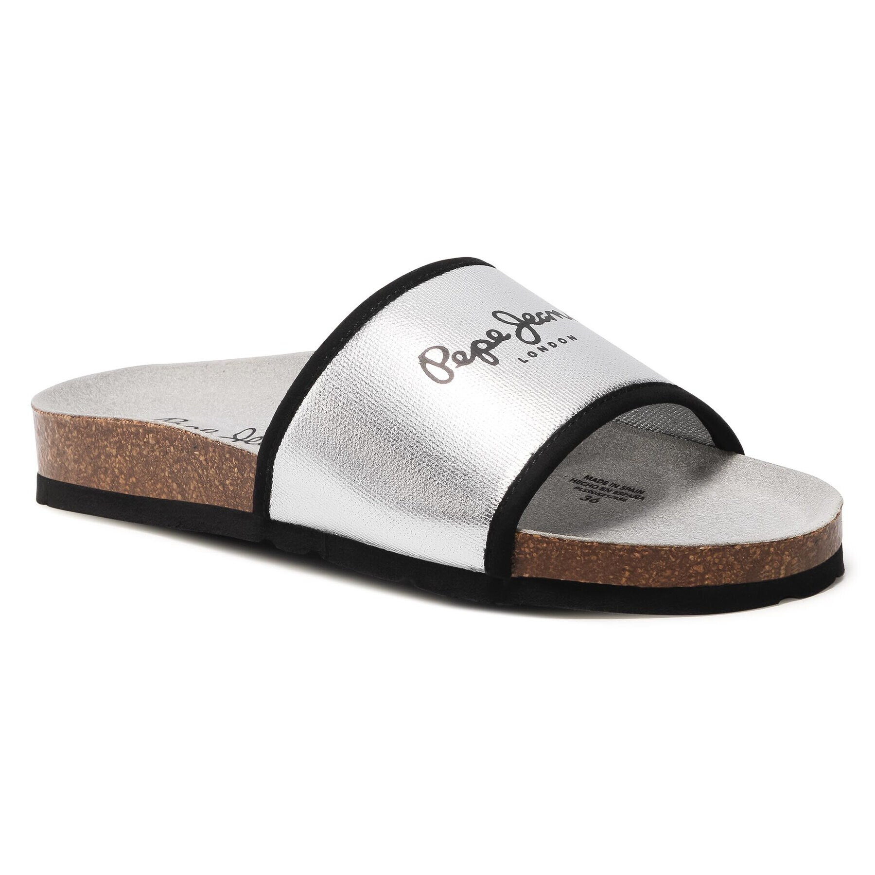 Pepe Jeans Чехли Oban Soft PLS90521 Сребрист - Pepit.bg