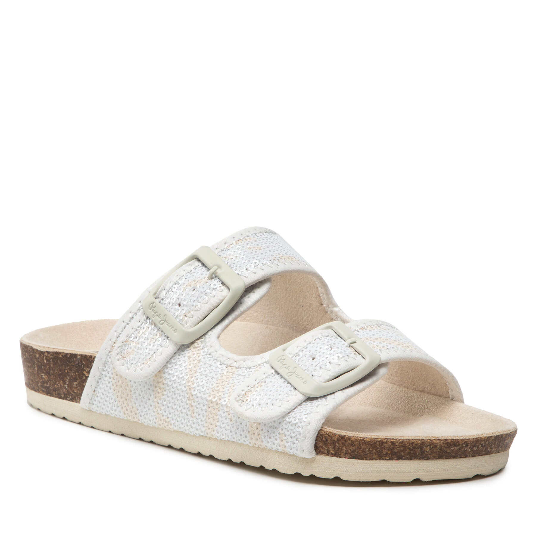Pepe Jeans Чехли Oban Zebra PLS90562 Бял - Pepit.bg