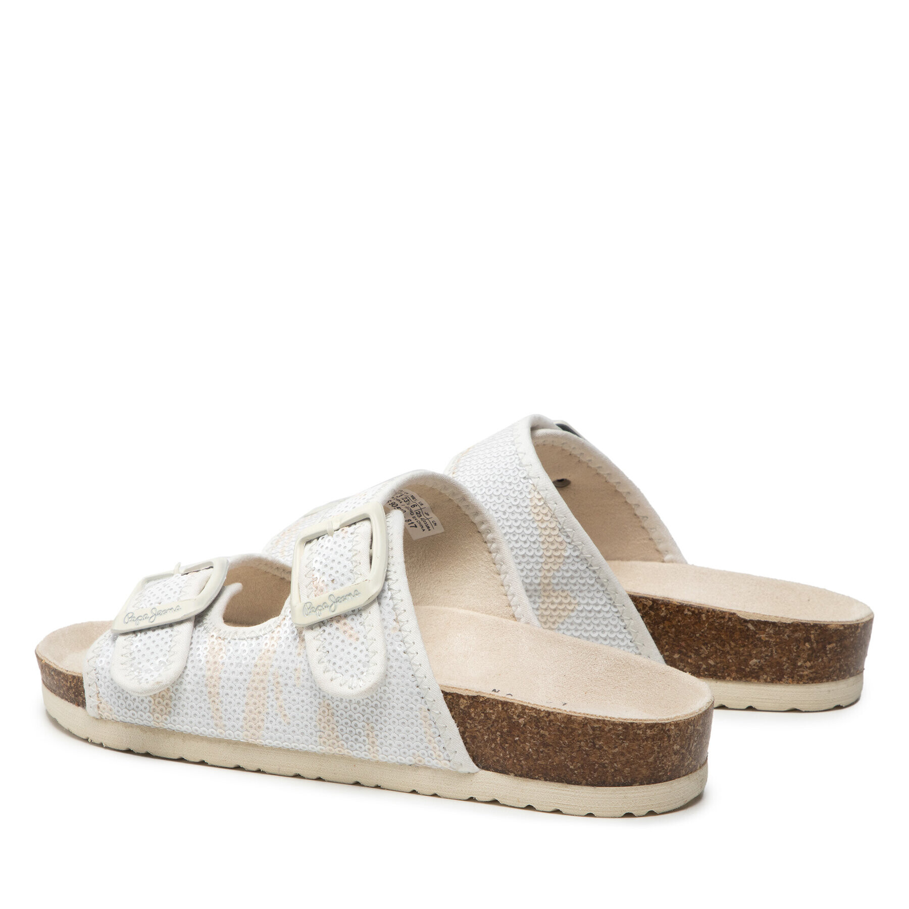 Pepe Jeans Чехли Oban Zebra PLS90562 Бял - Pepit.bg