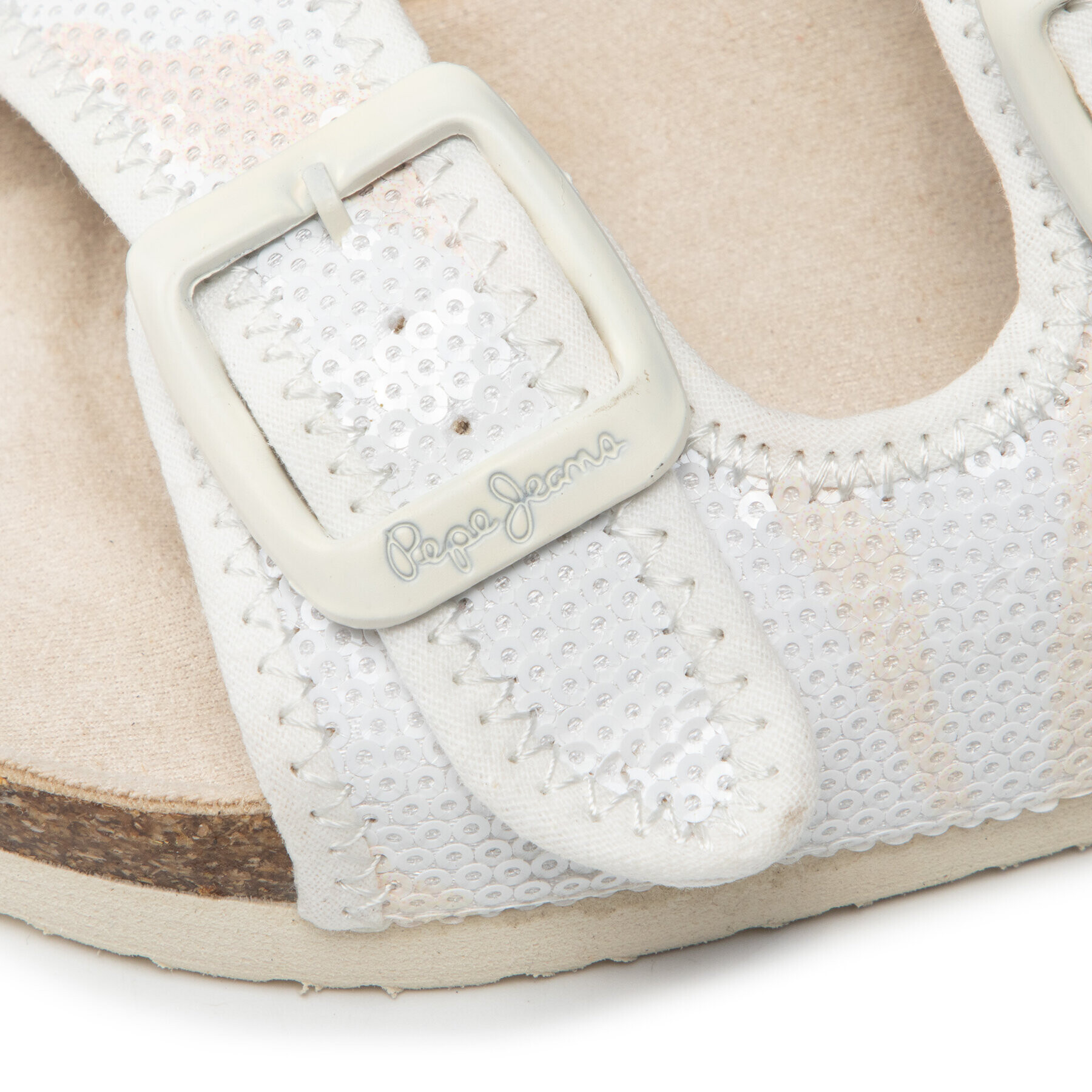 Pepe Jeans Чехли Oban Zebra PLS90562 Бял - Pepit.bg