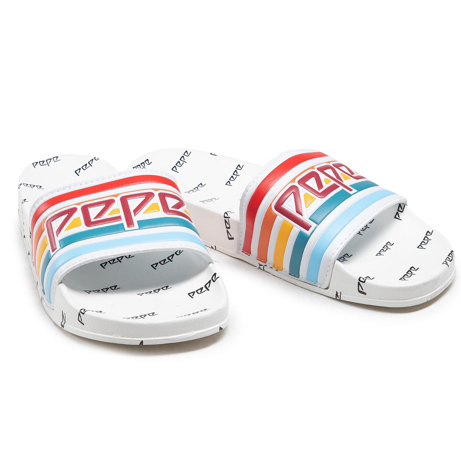 Pepe Jeans Чехли Slider Archive PLS70076 Бял - Pepit.bg