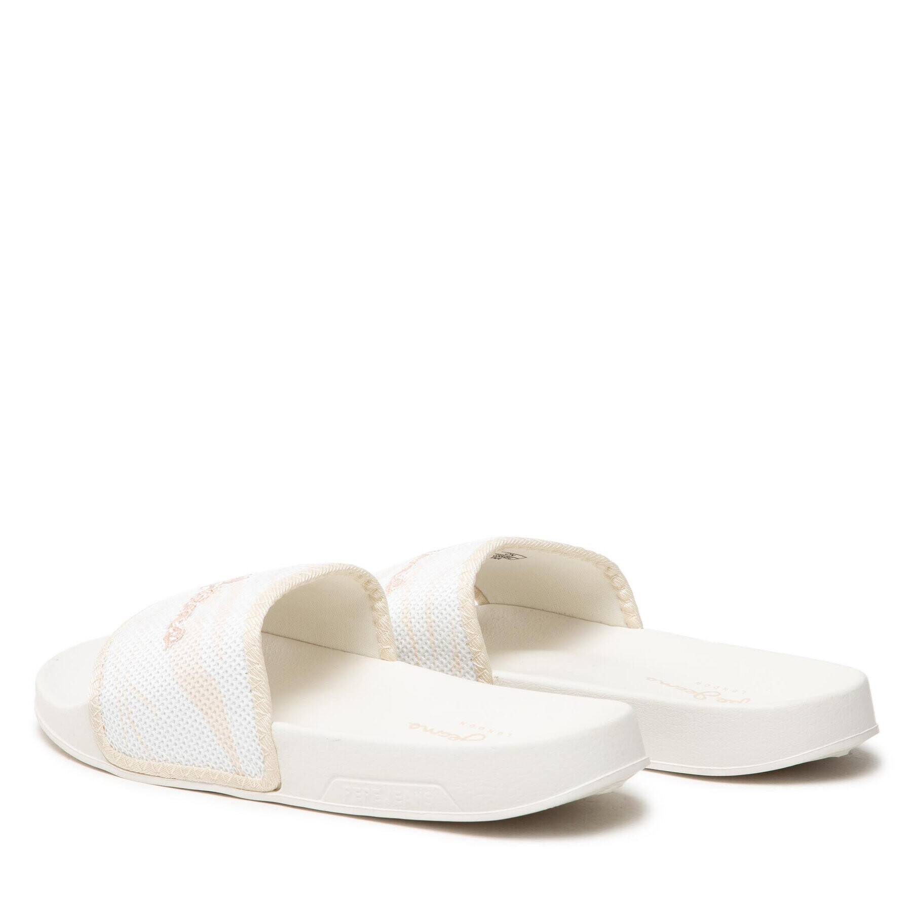 Pepe Jeans Чехли Slider Zebra PLS70106 Бял - Pepit.bg